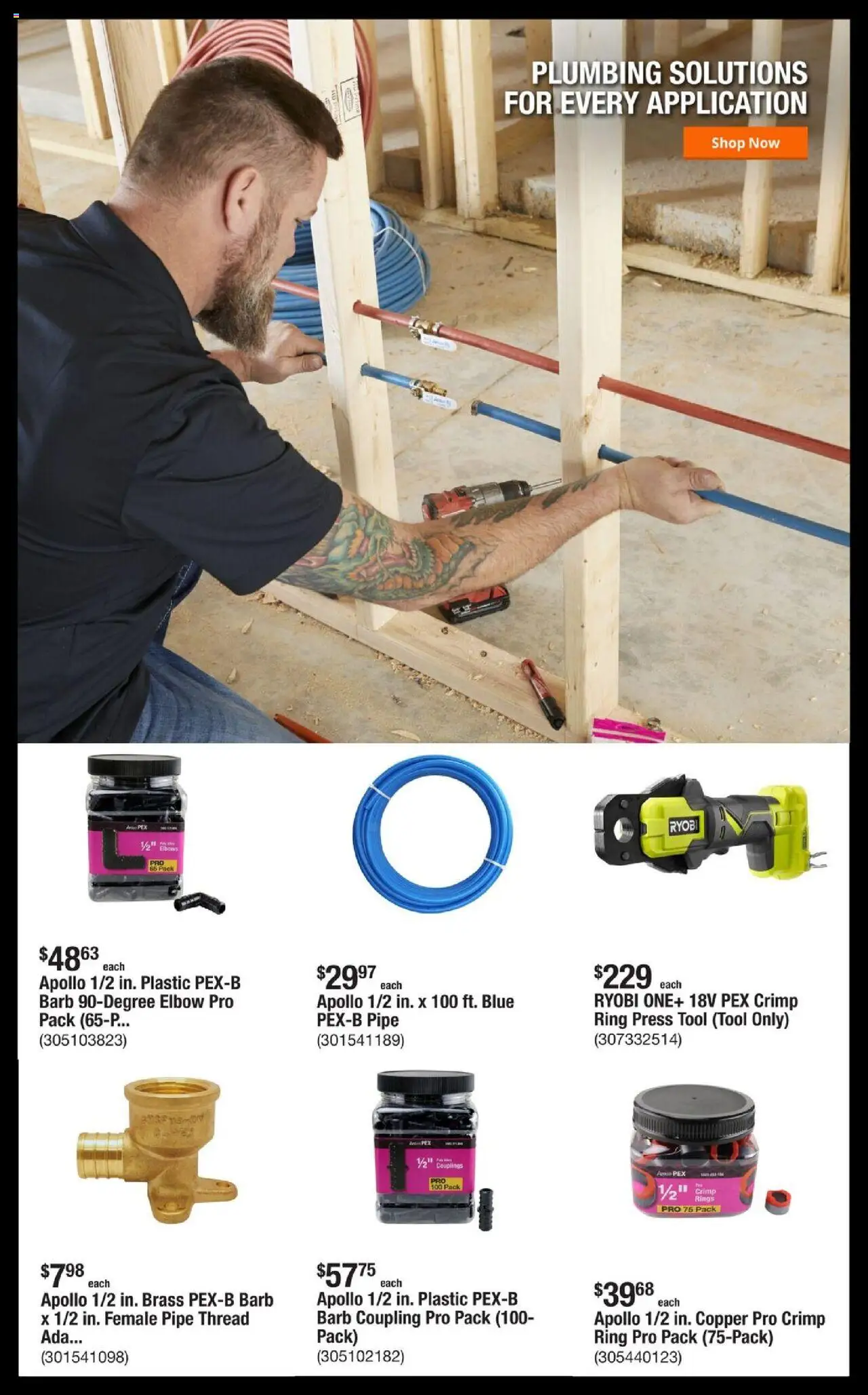 Home Depot Shop Pro Ad - FL - valid from 20.10.2025 | Page: 4 | Products: Press, Pipe, Ring