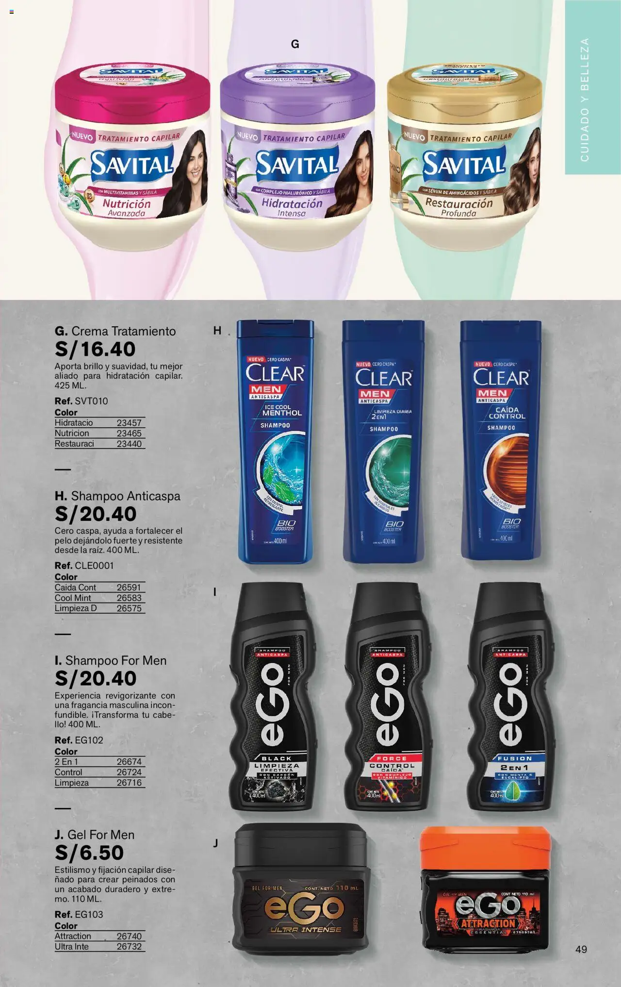 Catálogo Leonisa válido desde 24.06.2025 | Página: 49 | Productos: Shampoo, Crema, Fragancia