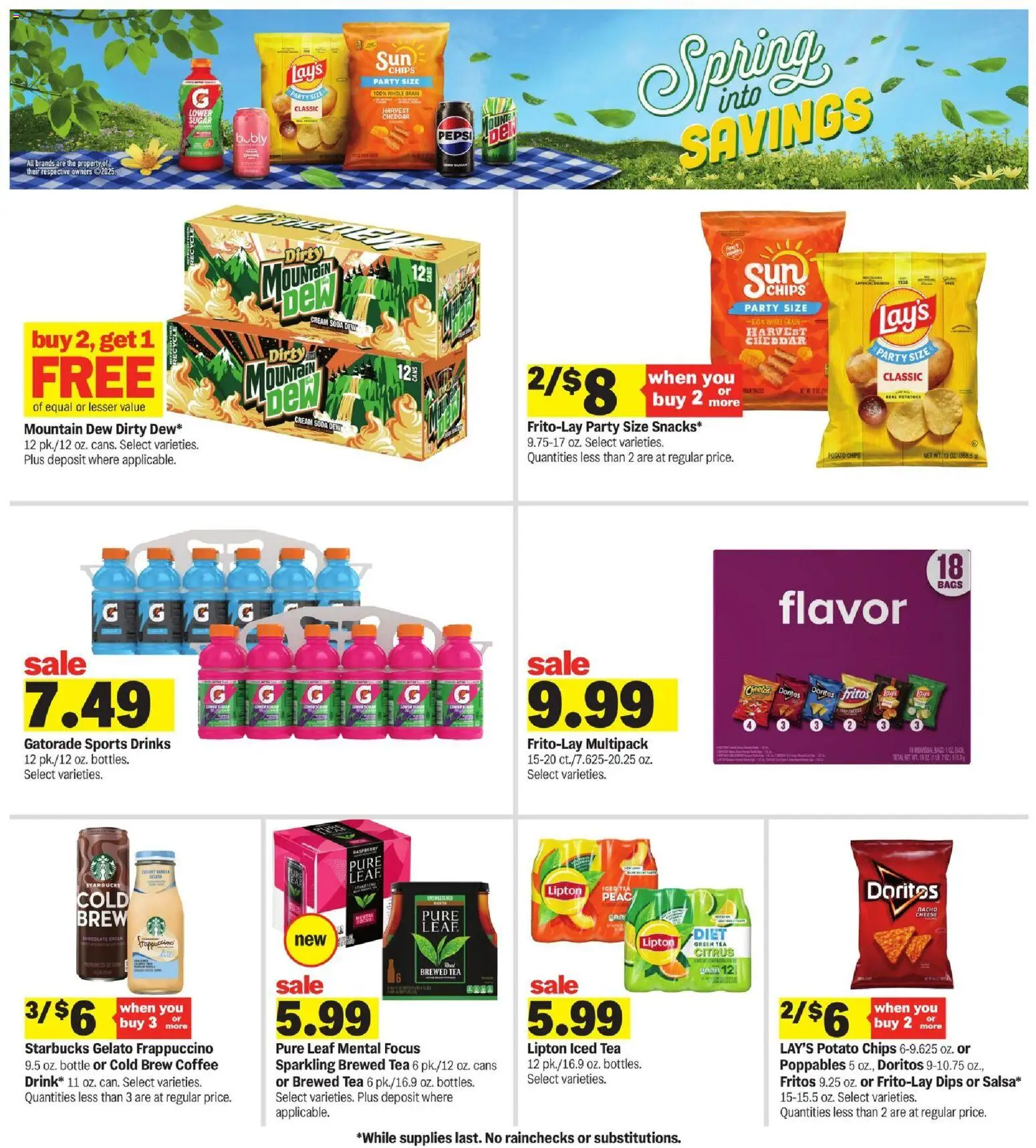 Meijer Weekly Ad - MI - valid from 08.04.2026 | Page: 29 | Products: Green Tea, Chips, Cream, Sugar
