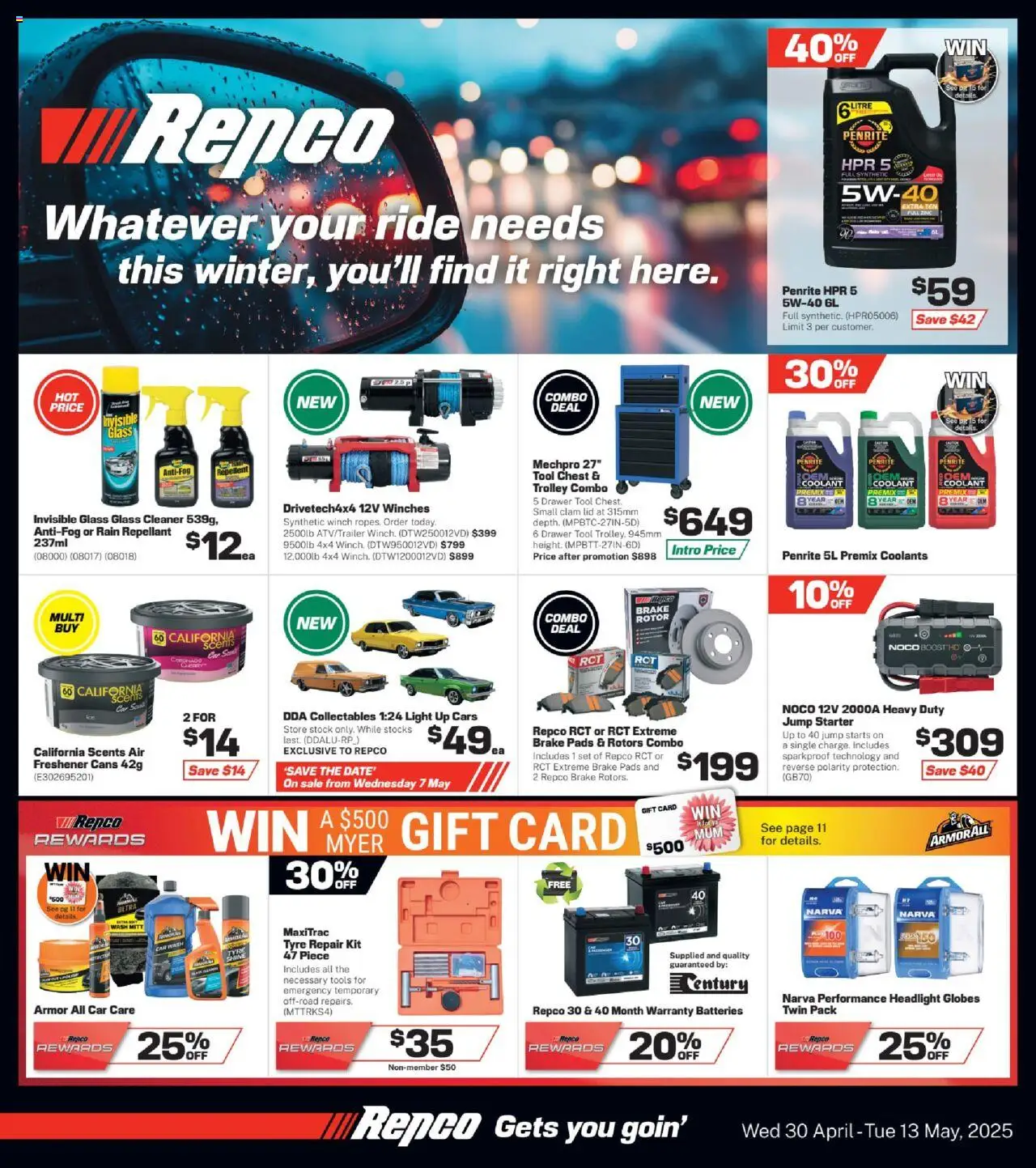 Repco catalogue specials starts 30/04 🛍️