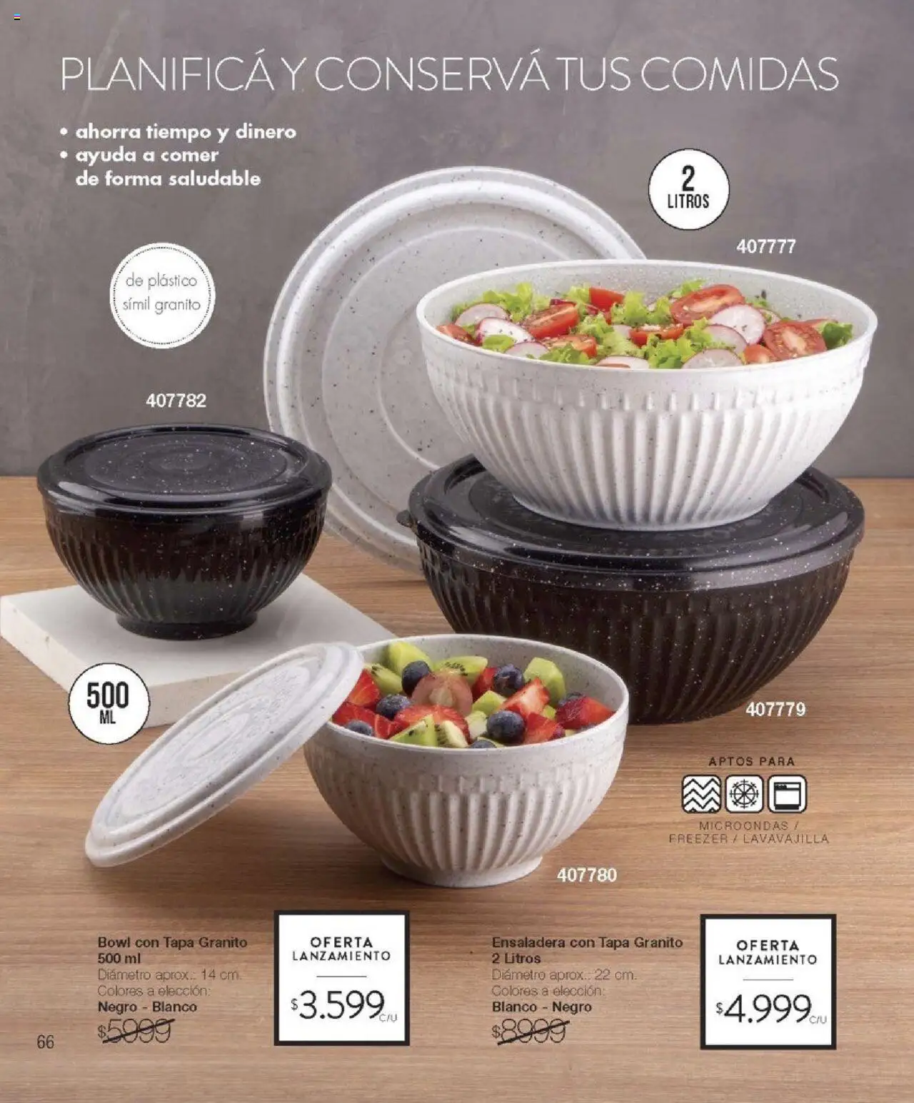 Violetta catálogo │ válido desde el 19.09.2025 | Página: 66 | Productos: Bowl, Microondas, Freezer, Ensaladera