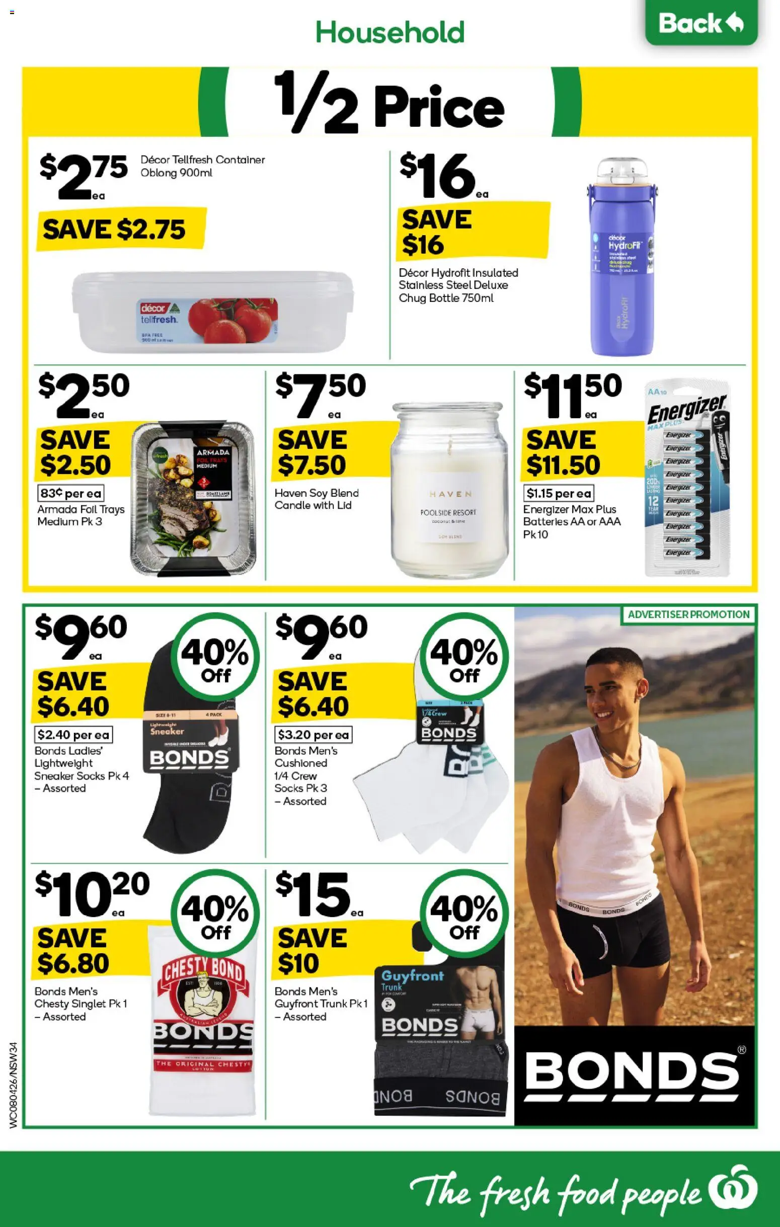 Woolworths catalogue - valid from 08.04.2026 | Page: 34 | Products: Decor, Household, Singlet, Batteries