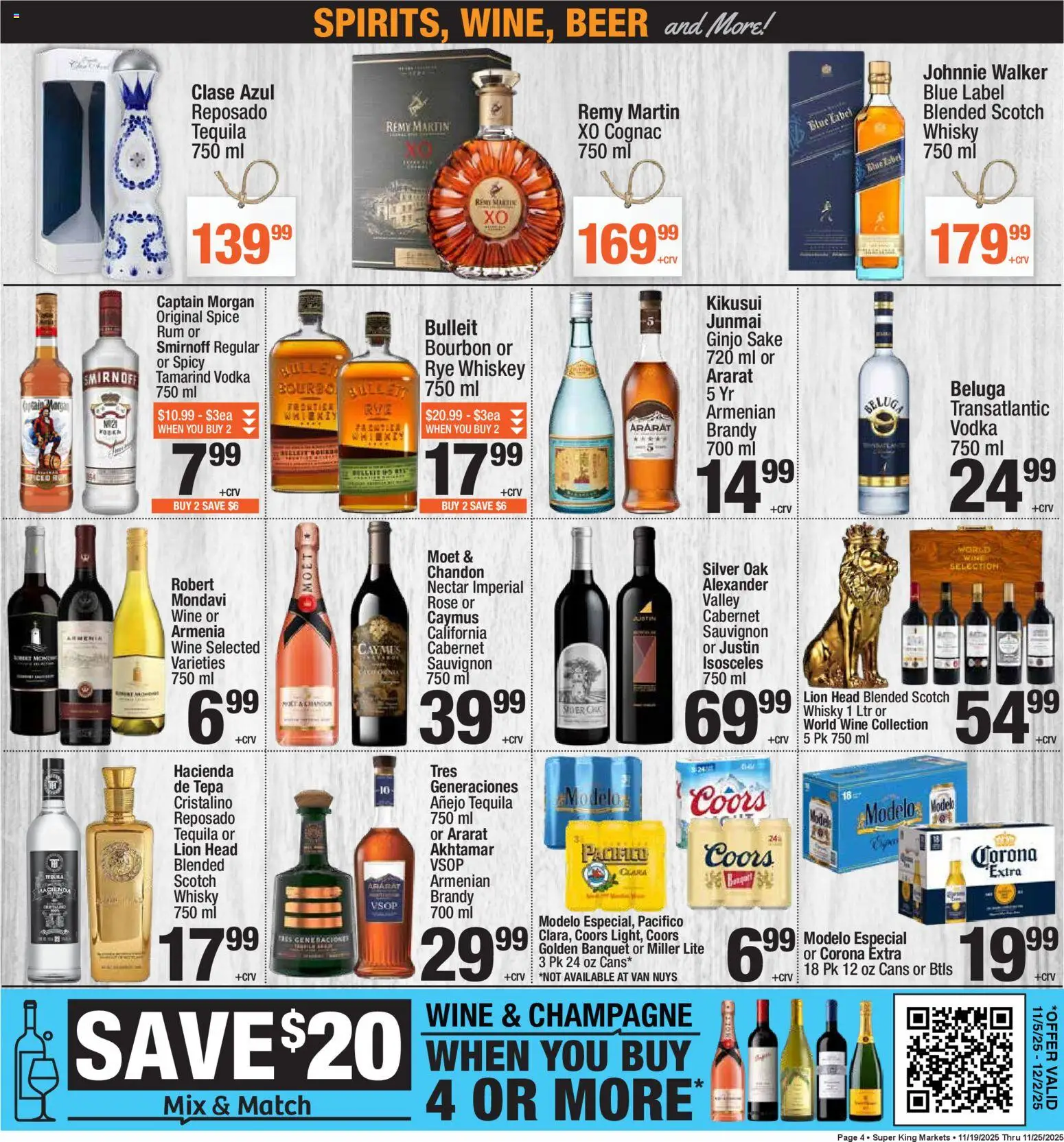 Super King - Weekly Ad - valid from 26.11.2025 | Page: 5 | Products: Wine, Bourbon, Vodka, Whiskey