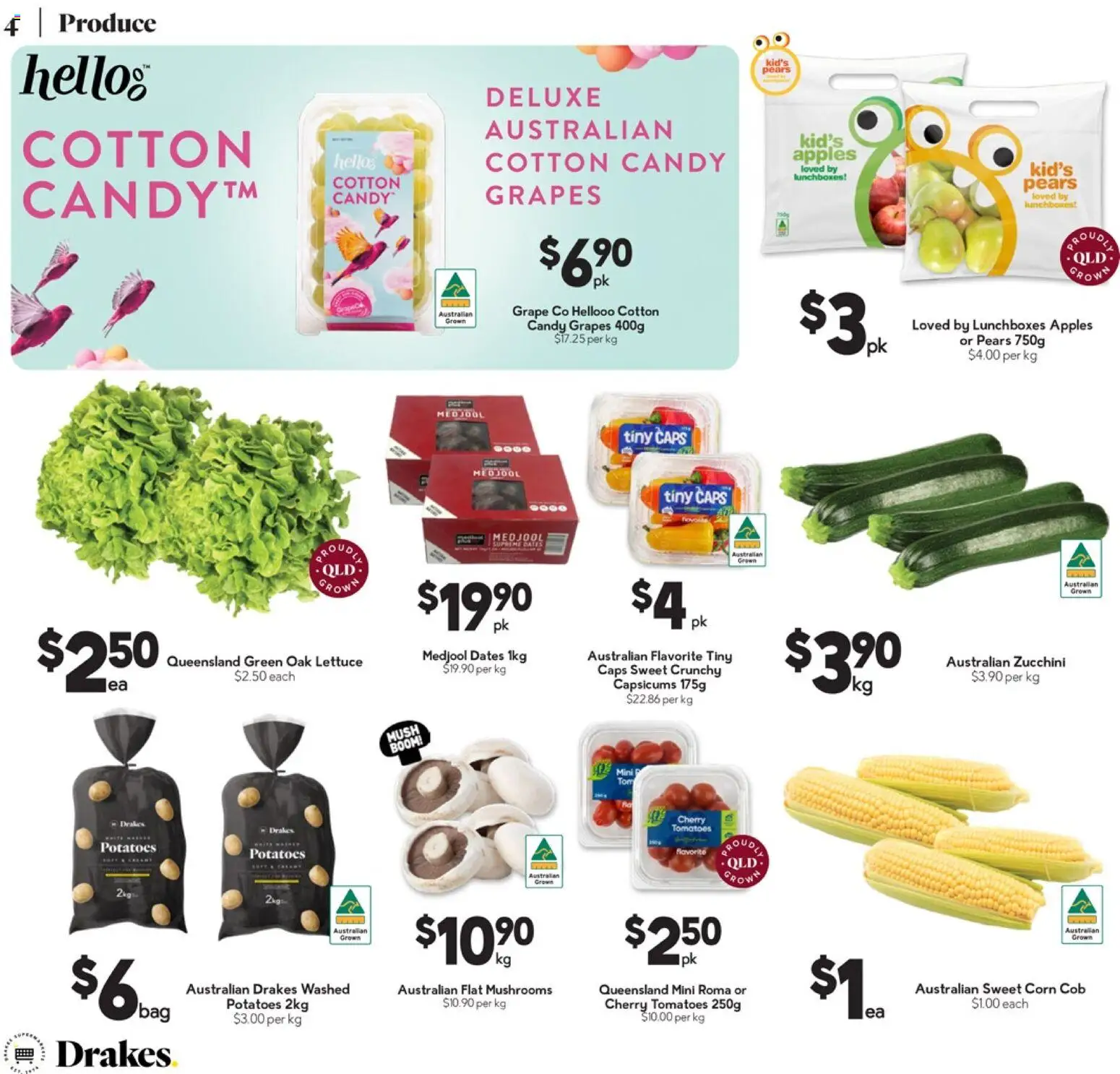 Drakes catalogue - valid from 25.02.2026 | Page: 4 | Products: Lettuce, Apples, Tomatoes, Potatoes