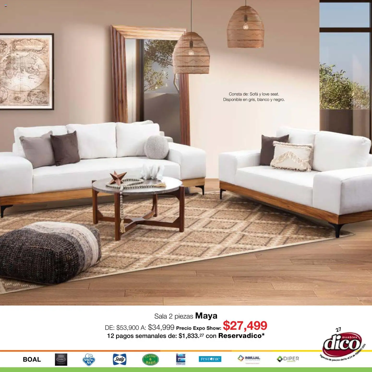 Nuevas ofertas de Muebles Dico válidas en toda la República Mexicana desde el 06.02.2026. ¡Encuentra las mejores ofertas en Muebles Dico catálogo Expo Show! | Página: 27