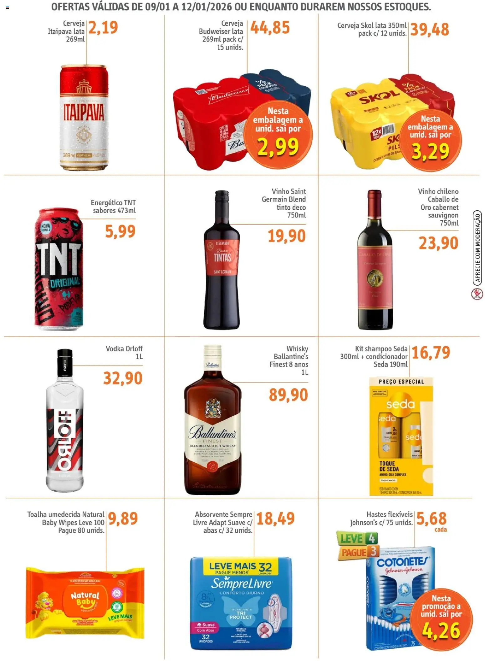 Sonda Folheto - válido de 09.01.2026 | Página: 3 | Produtos: Shampoo, Condicionador, Vinho, Vodka