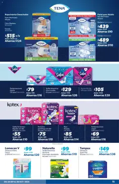 Nuevas ofertas de Sam's Club válidas en toda la República Mexicana desde el 04.09.2025. ¡Encuentra las mejores ofertas en Sam's Club - Catálogo! | Página: 15 | Productos: Tampones, Ropa interior, Toallas, Pants