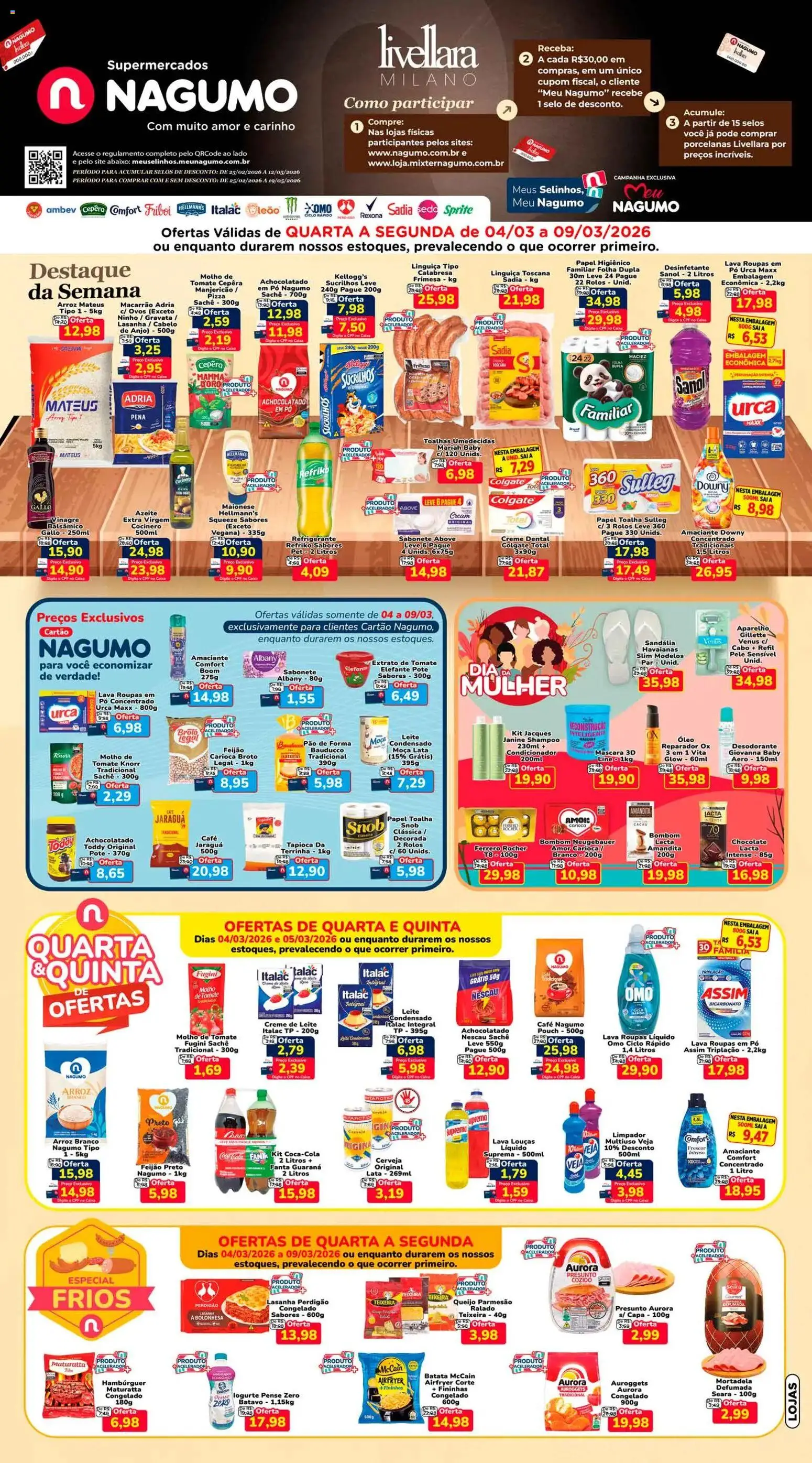 Nagumo Folheto - válido de 04.03.2026 | Página: 1 | Produtos: Vinagre, Gravata, Cerveja, Saia