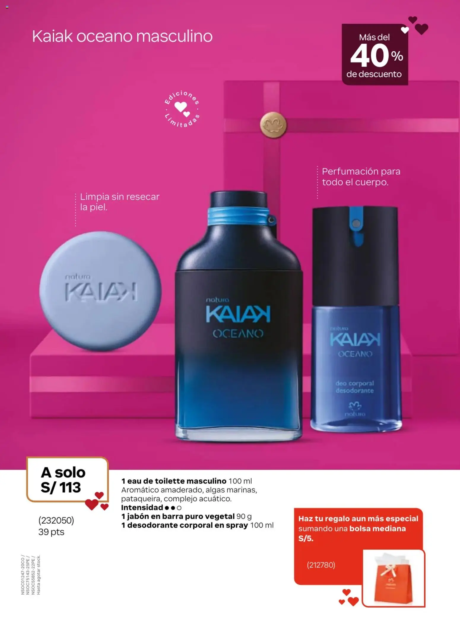 Catálogo Natura válido desde 18.02.2026 | Página: 9 | Productos: Jabón, Desodorante, Bolsa, EAU de Toilette