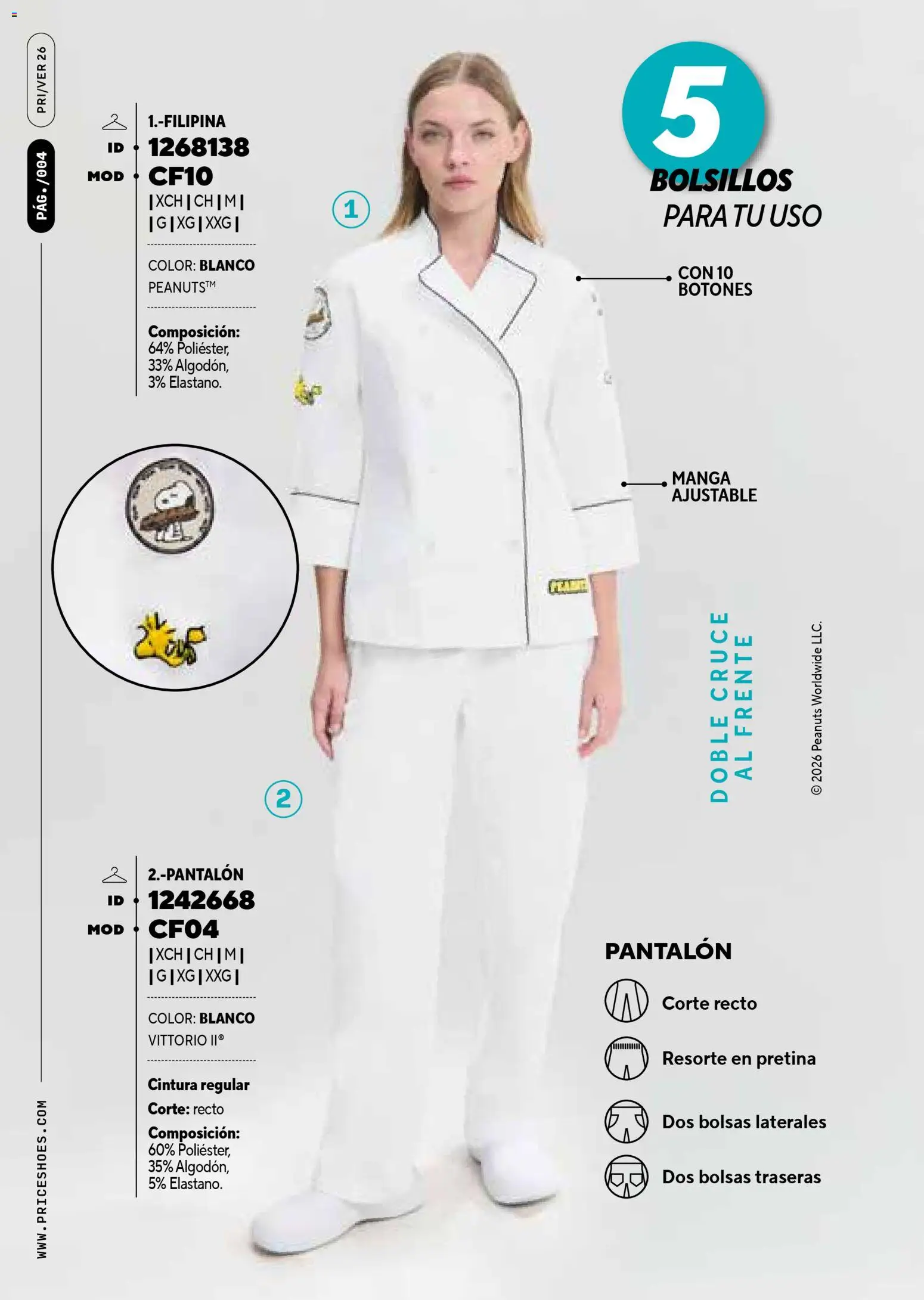 Nuevas ofertas de Price Shoes válidas en toda la República Mexicana desde el 01.03.2026. ¡Encuentra las mejores ofertas en Price Shoes catálogo Med Chef! | Página: 4 | Productos: Manga