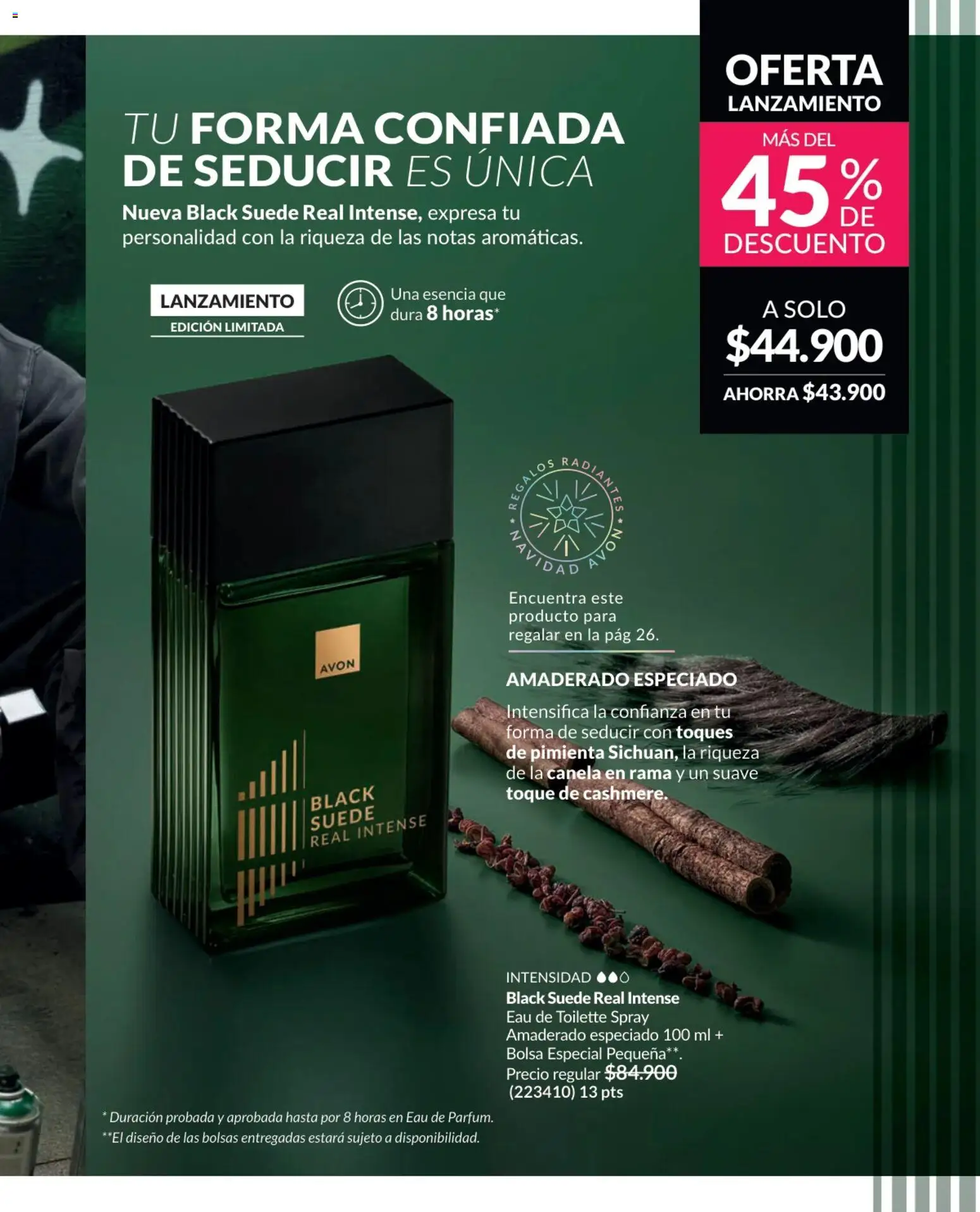 Avon revista - valida desde el 17.11.2025 | Página: 86 | Productos: Pimienta, Bolsa, Eau de toilette