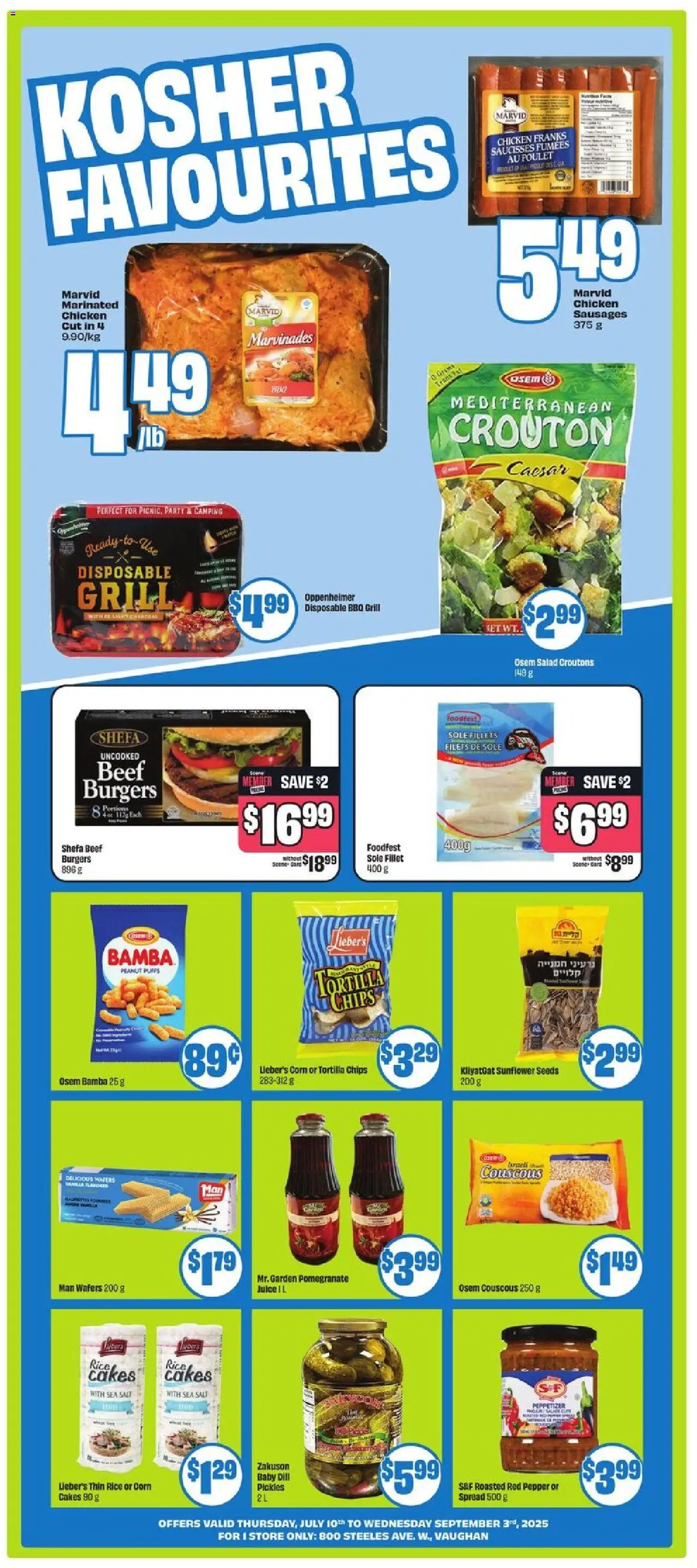 FreshCo flyer valid from 31.07.2025 | Page: 14 | Products: Rice, Beef, Chips, Juice