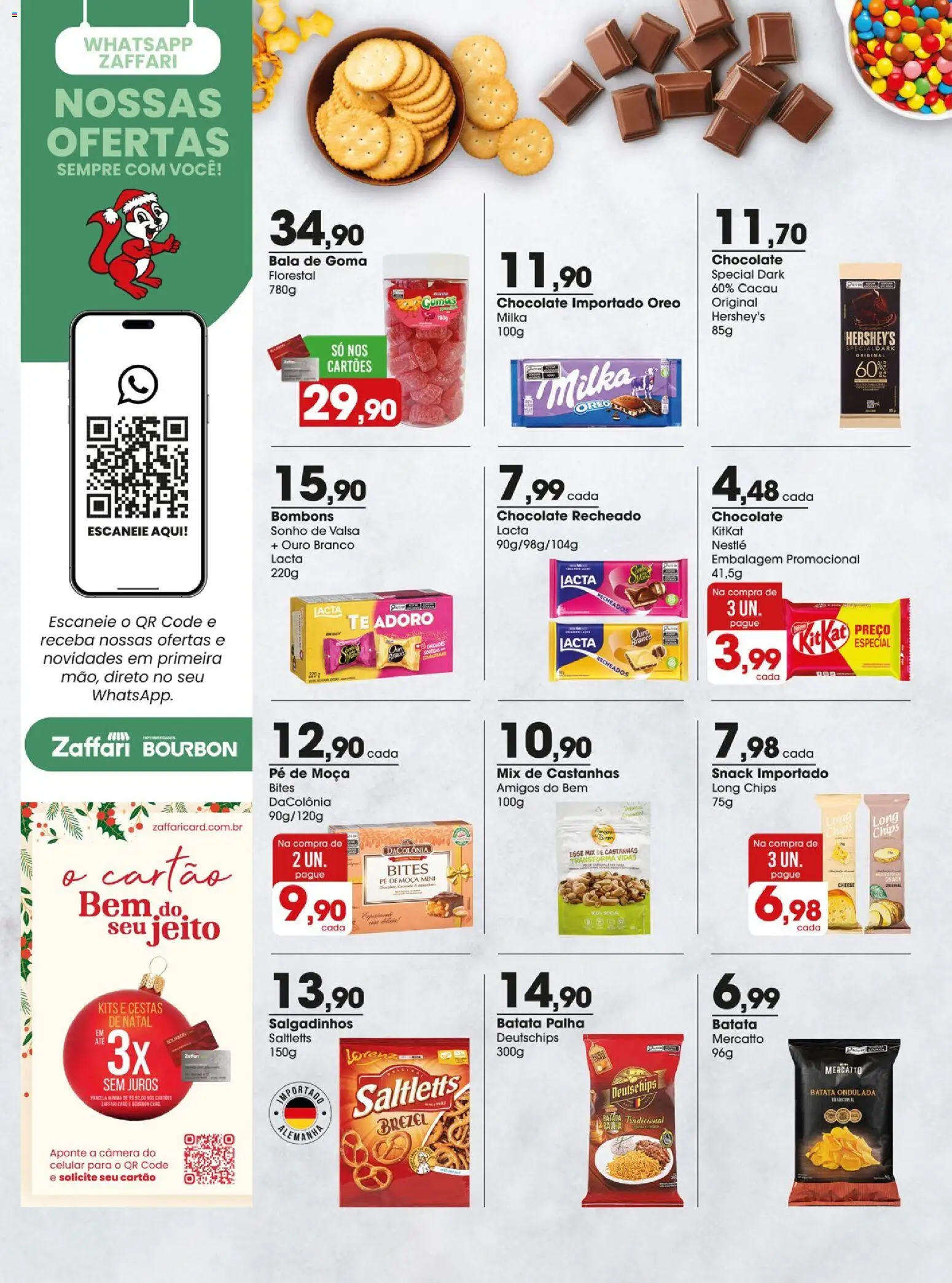 Zaffari Folheto - válido de 16.12.2025 | Página: 8 | Produtos: Bourbon, Salgadinhos, Batata, Câmera