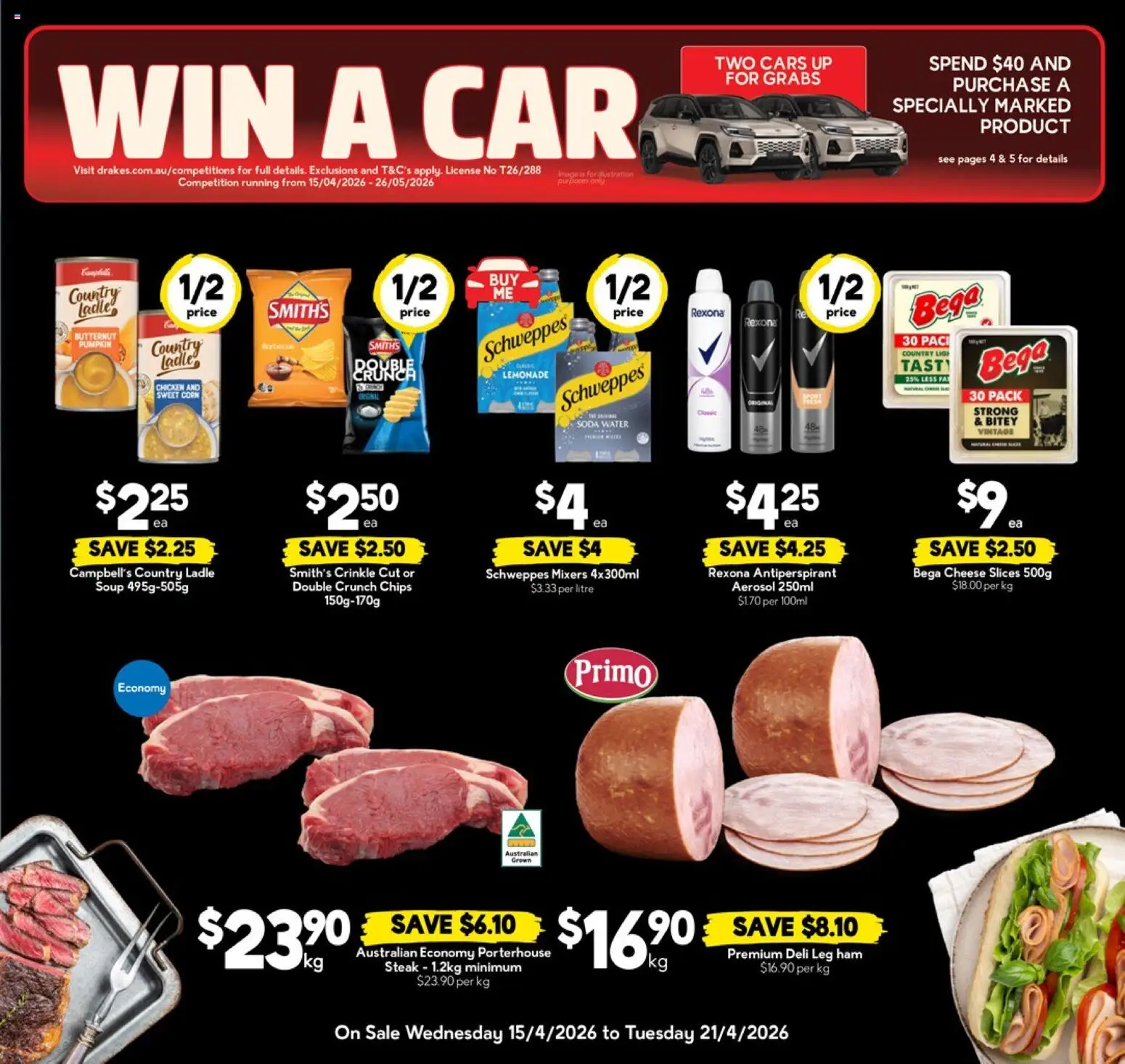 Drakes catalogue - valid from 15.04.2026 | Page: 3 | Products: Ham, Water, Soup, Pumpkin