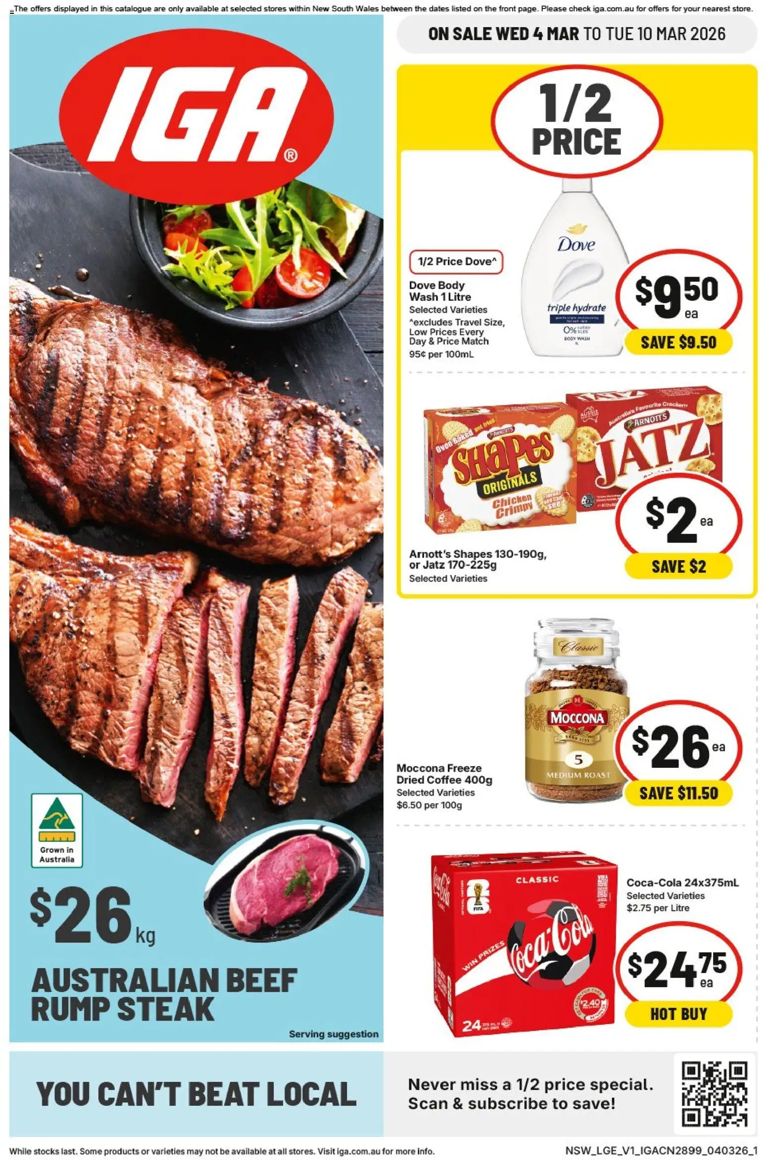 IGA catalogue - valid from 04.03.2026 | Page: 1 | Products: Cheese, Cream, Peach, Chilli