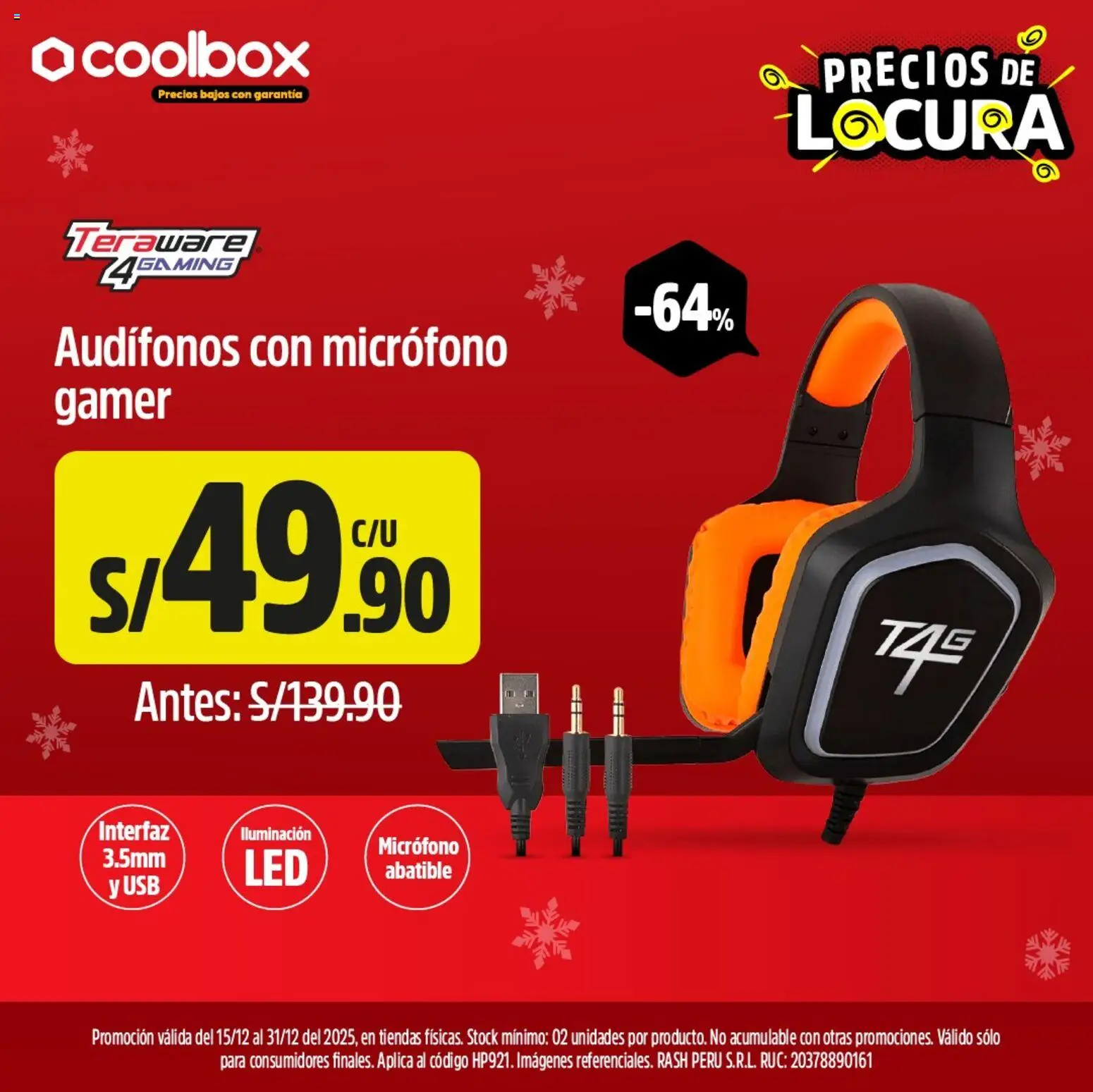 Catálogo Coolbox válido desde 15.12.2025 | Página: 4 | Productos: Audífonos, Micrófono, USB