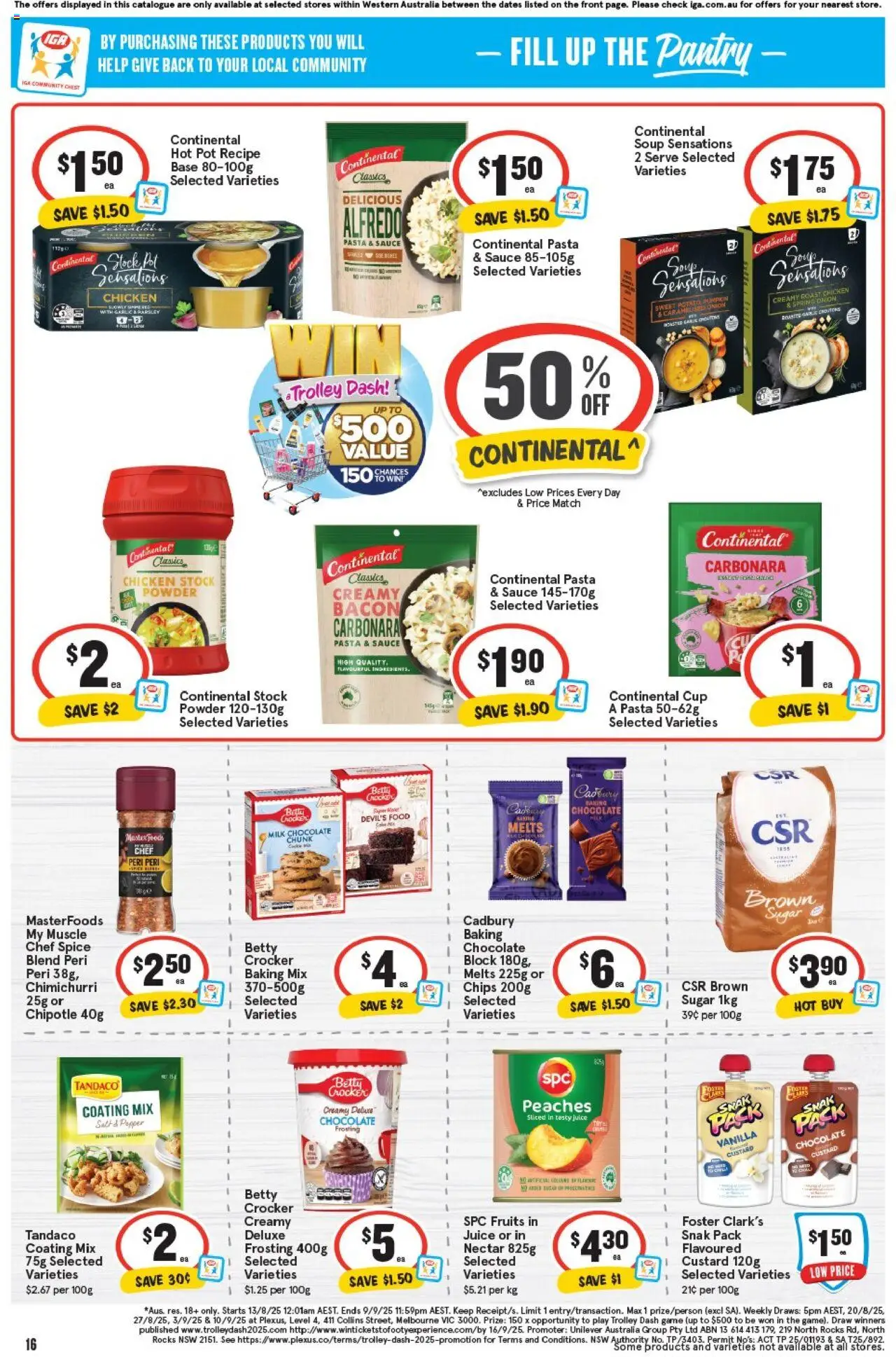 IGA catalogue - valid from 20.08.2025 | Page: 16 | Products: Pasta, Chips, Fruits, Pumpkin