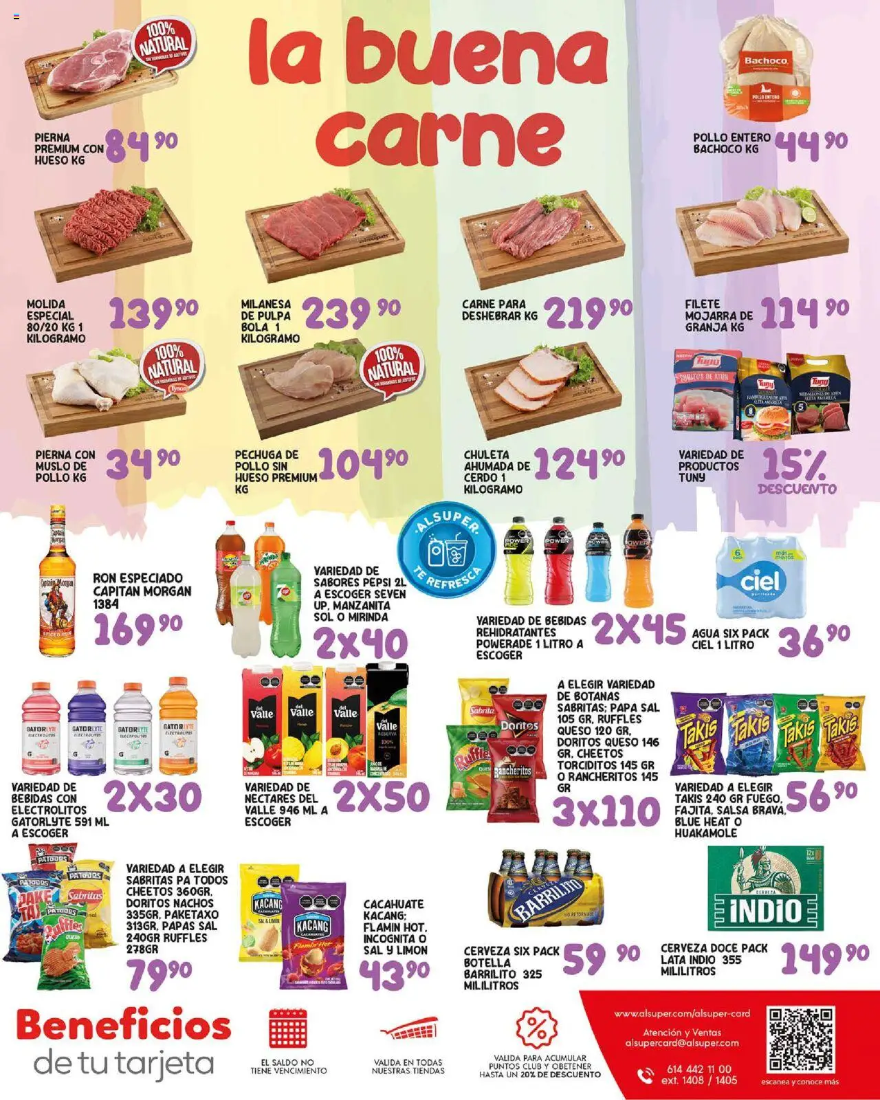 Nuevas ofertas de Alsuper válidas en toda la República Mexicana desde el 05.08.2025. ¡Encuentra las mejores ofertas en Alsuper - Folleto - Saltillo! | Página: 7 | Productos: Sal, Atún, Cacahuate, Cerdo