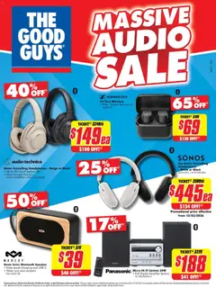 Preview of The Good Guy Massive Audio Sale - valid from 18.03.2026 | Page: 5 | Products: Water, Amplifier, Bluetooth speaker, Digital