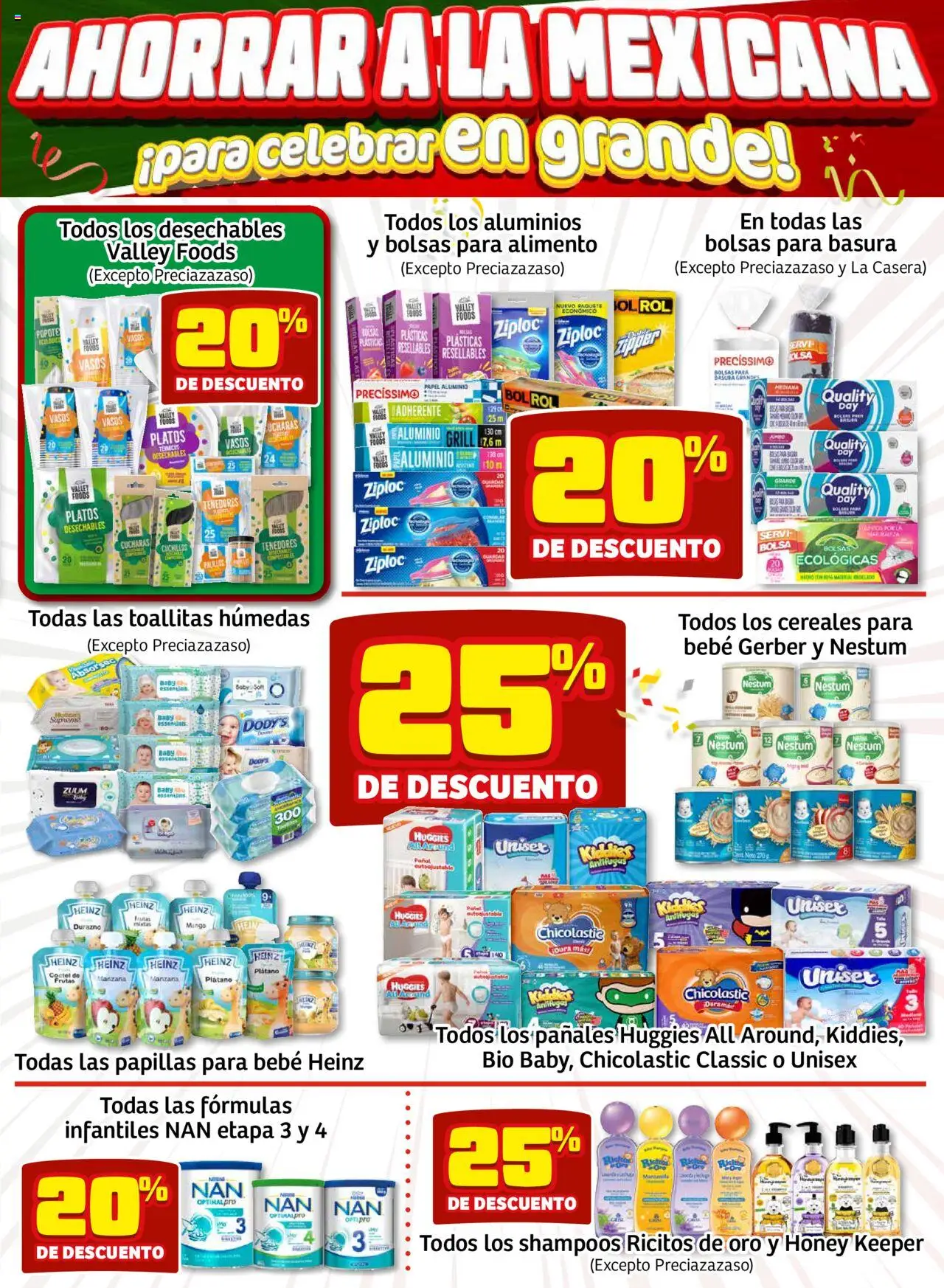 Nuevas ofertas de Soriana válidas en toda la República Mexicana desde el 10.09.2025. ¡Encuentra las mejores ofertas en Soriana - Ahorrar a la mexicana Mercado Nacional! | Página: 13 | Productos: Plátano, Toallitas húmedas, Mango, Vasos
