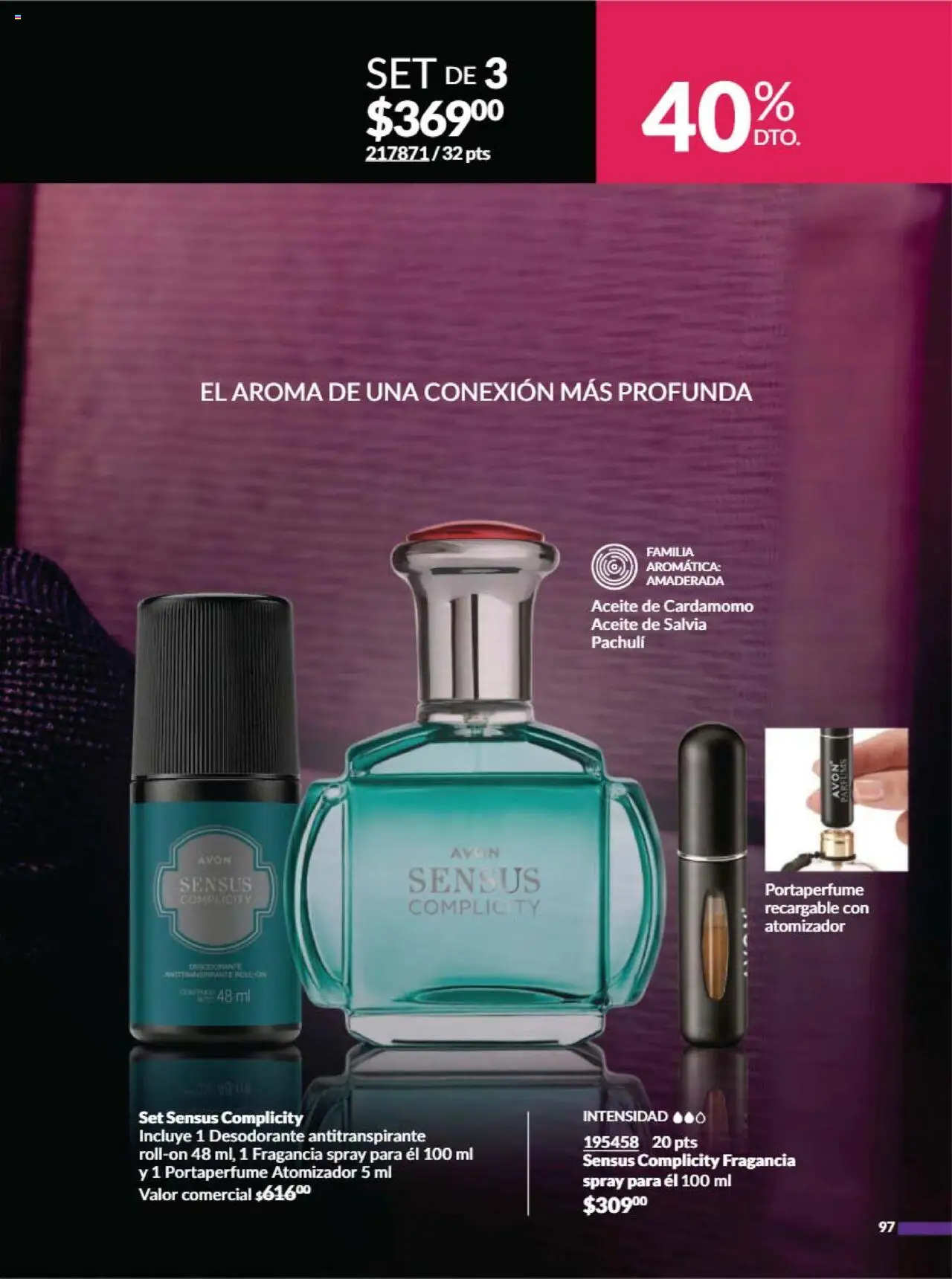 Nuevas ofertas de AVON válidas en toda la República Mexicana desde el 12.09.2025. ¡Encuentra las mejores ofertas en AVON - Campaña 15 2025! | Página: 103 | Productos: Desodorante, Antitranspirante, Aceite, Fragancia