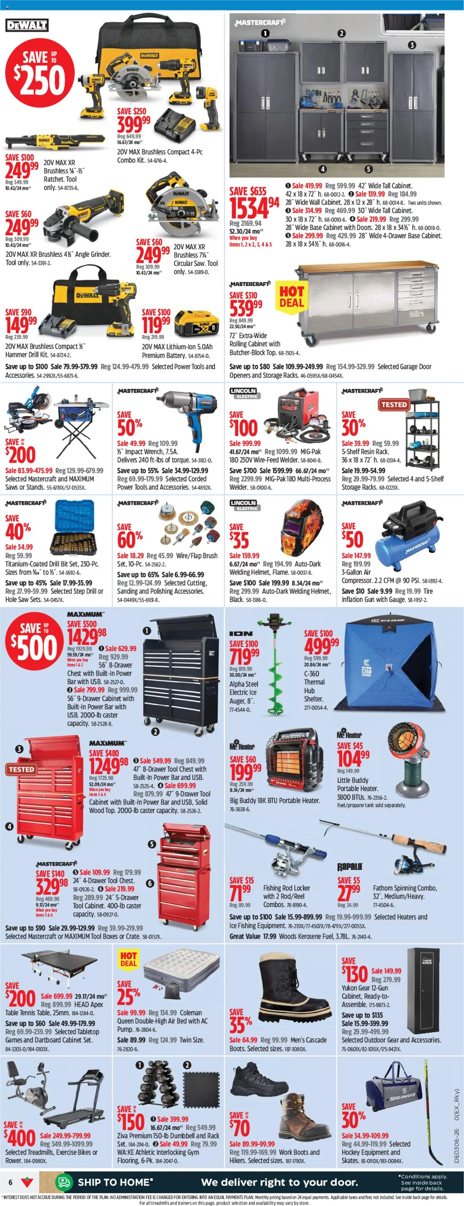 Canadian Tire flyer valid from 05.02.2026 | Page: 6 | Products: Brush, Bed, Table, Cabinet