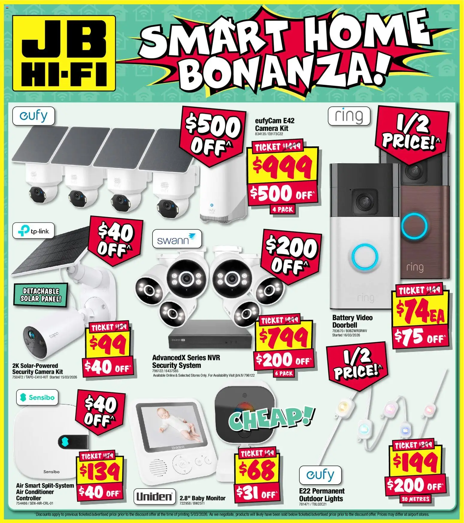 JB Hi-Fi catalogue - valid from 19.03.2026 | Page: 48 | Products: Battery, Conditioner, Monitor, Camera