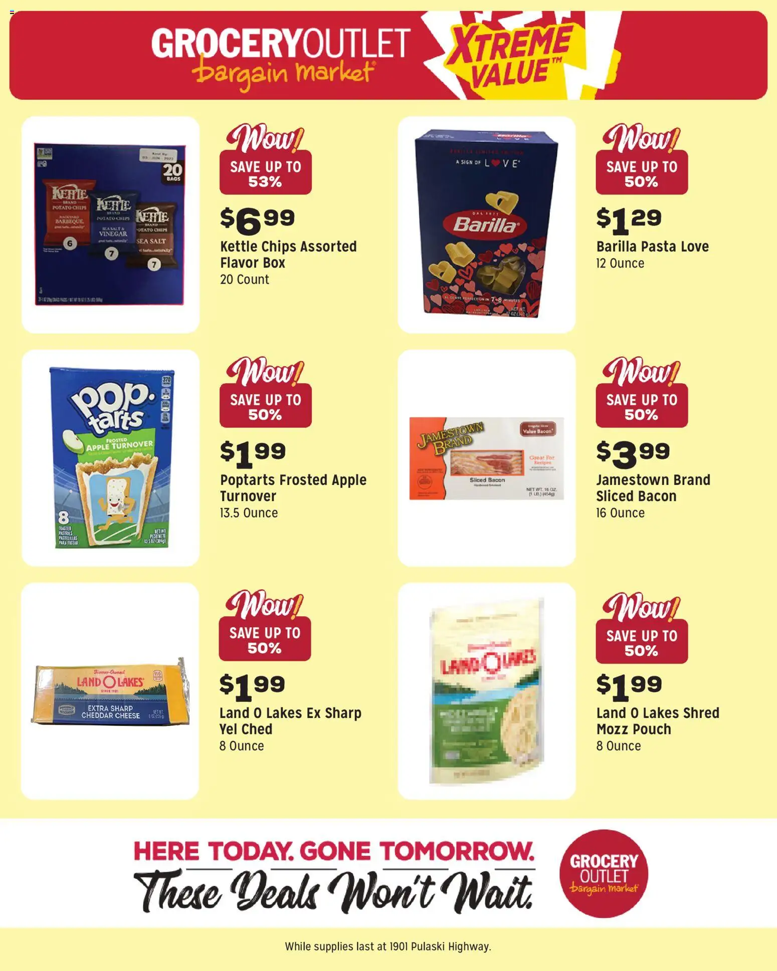 Grocery Outlet Weekly Ad - MD - valid from 18.03.2026 | Page: 9 | Products: Vinegar, Box, Pasta, Salt