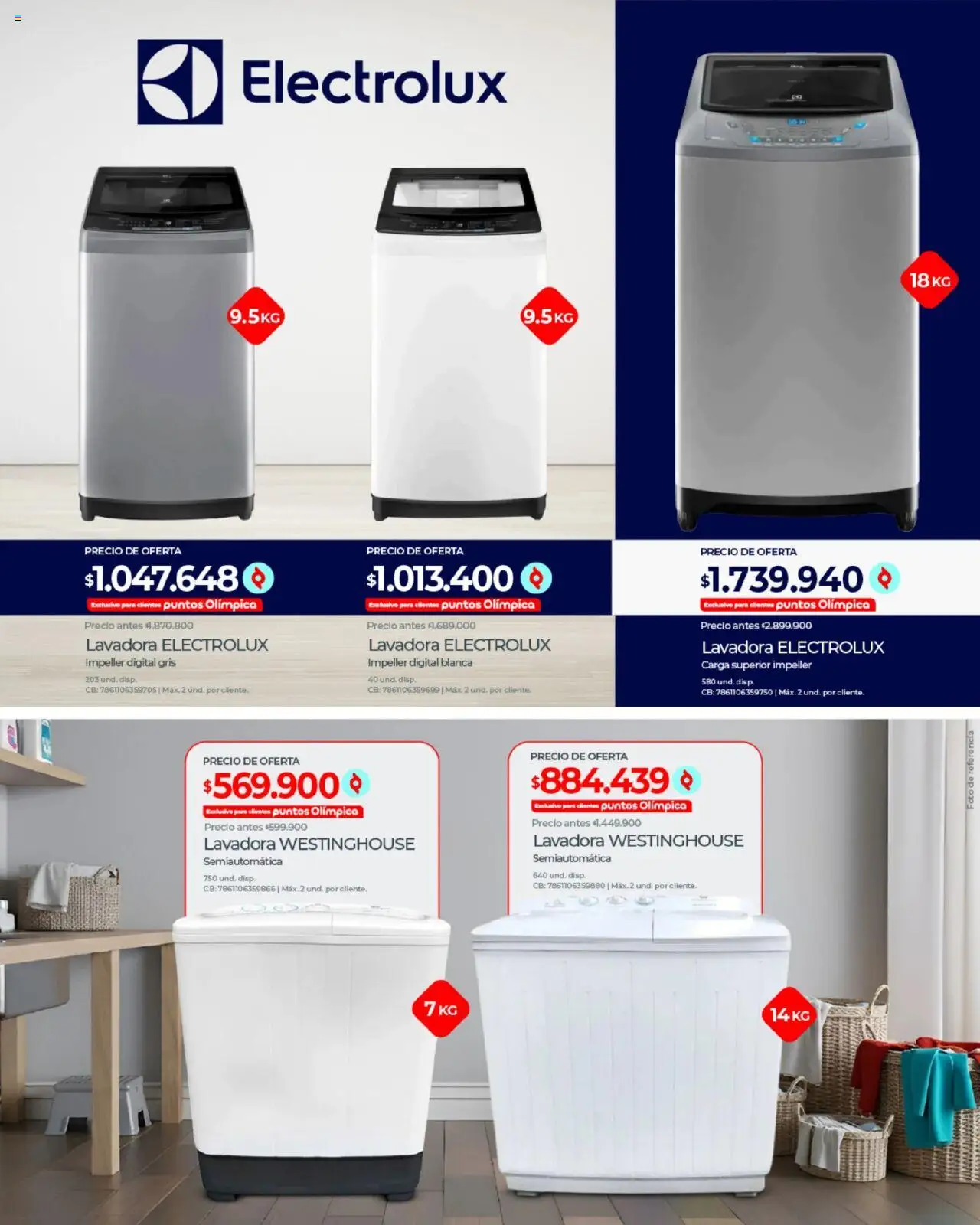 Olímpica revista - valida desde el 15.10.2025 | Página: 4 | Productos: Lavadora