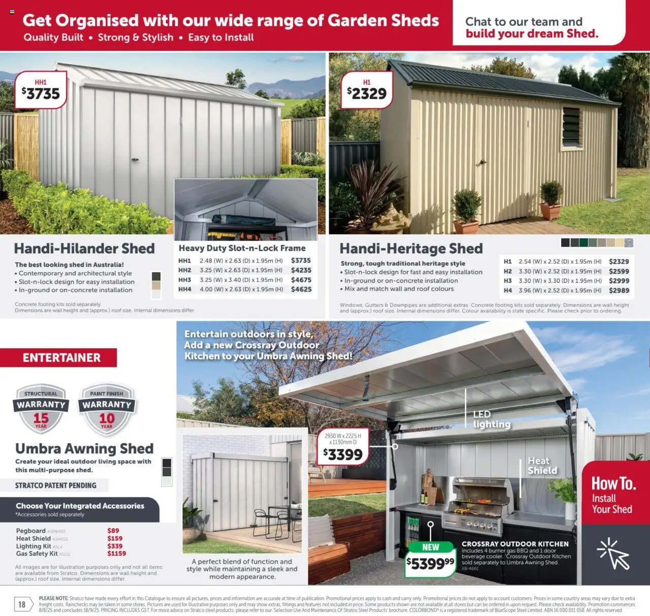 Stratco catalogue - valid from 08.08.2025 | Page: 18 | Products: Kits, Shed, Accessories, Multipurpose