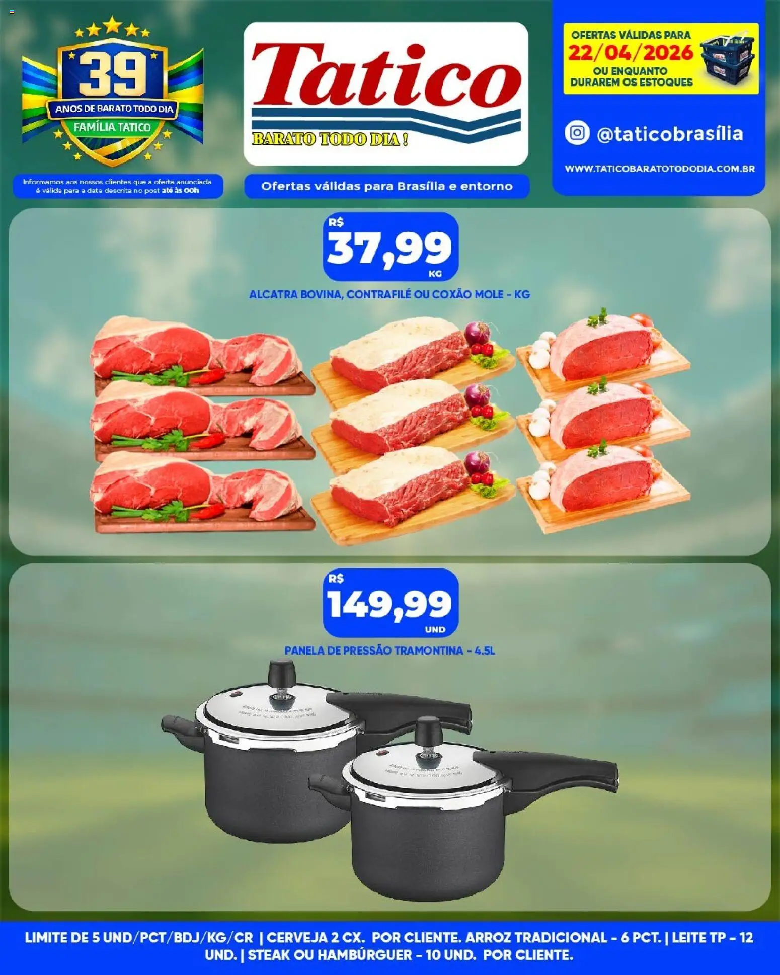 Tatico Folheto - válido de 22.04.2026 | Página: 15 | Produtos: Panela, Panela de pressão, Cerveja, Hambúrguer