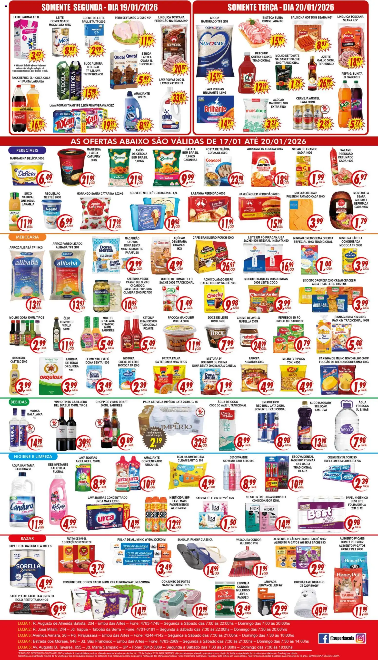 Kaçula Folheto - válido de 17.01.2026 | Página: 2 | Produtos: Palmito, Queijo, Doce de leite, Água sanitária