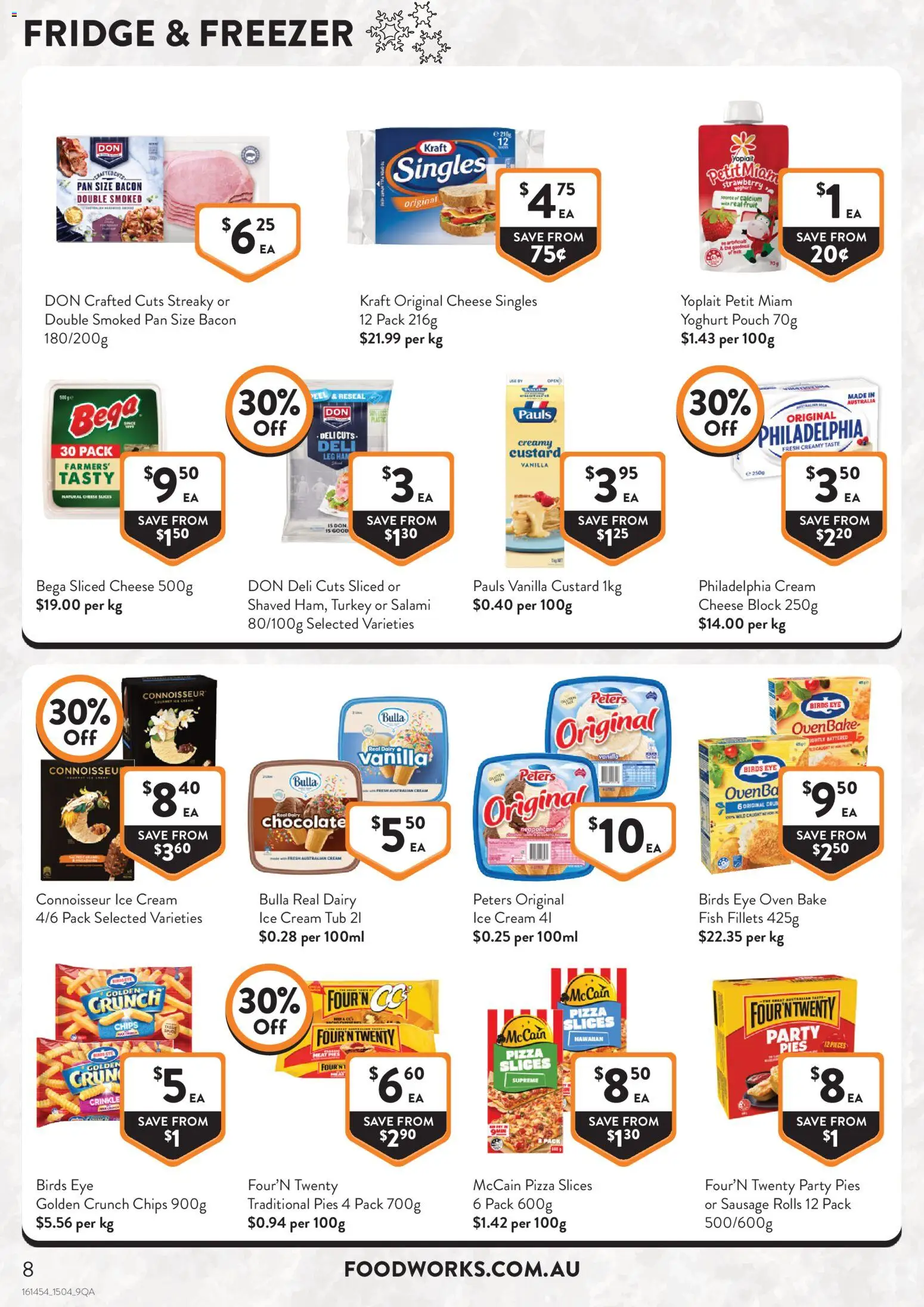 Foodworks catalogue - valid from 15.04.2026 | Page: 8 | Products: Chocolate, Ice cream, Sausage, Freezer