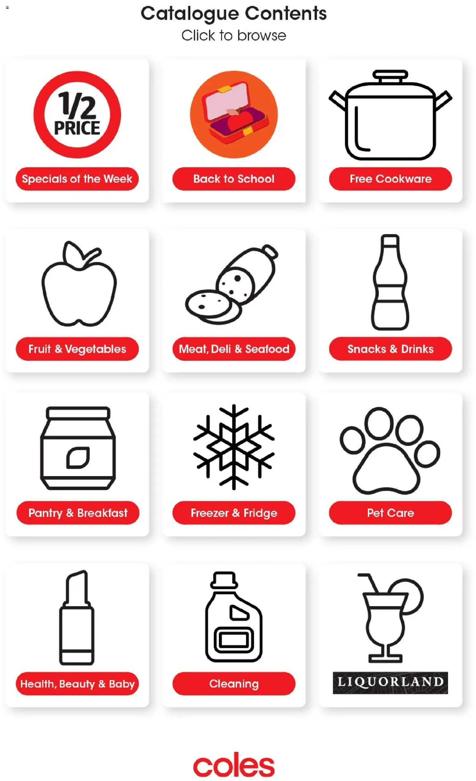 Coles catalogue - valid from 22.04.2026 | Page: 48 | Products: Cookware, Vegetables, Seafood, Freezer