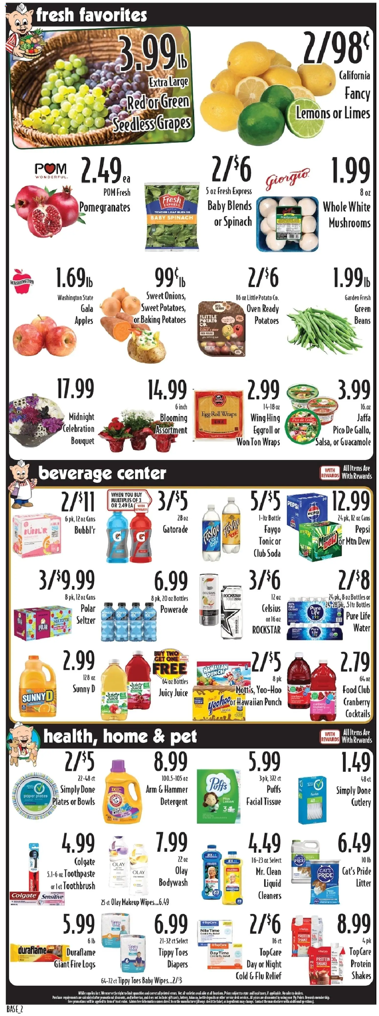Piggly Wiggly Weekly Ad - valid from 26.12.2025 | Page: 4 | Products: Mushrooms, Toothpaste, Potatoes, Raspberry