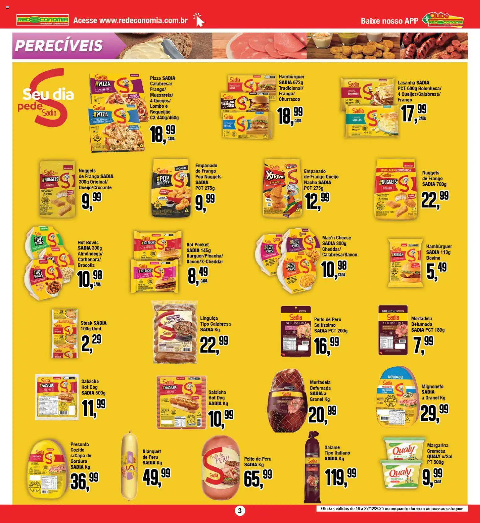 RedEconomia Folheto - válido de 16.12.2025 | Página: 3 | Produtos: Queijo, Presunto, Requeijão, Margarina