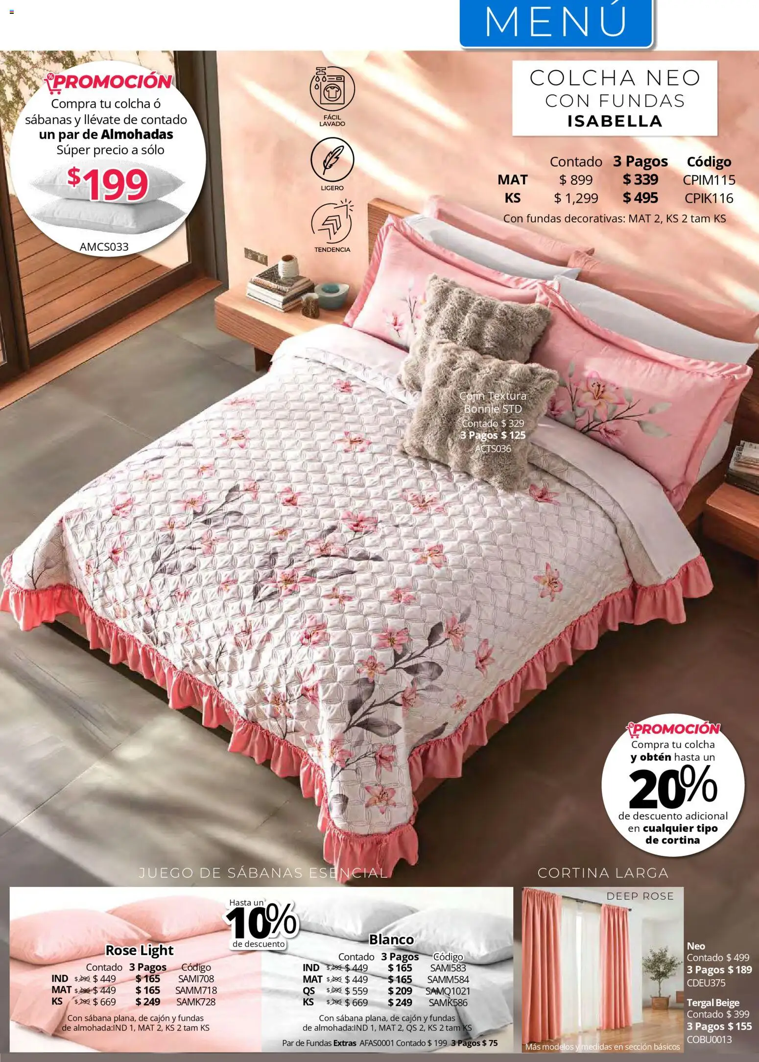 Nuevas ofertas de Colchas Concord válidas en toda la República Mexicana desde el 01.05.2026. ¡Encuentra las mejores ofertas en Colchas Concord catálogo! | Página: 127 | Productos: Juego, Sabanas