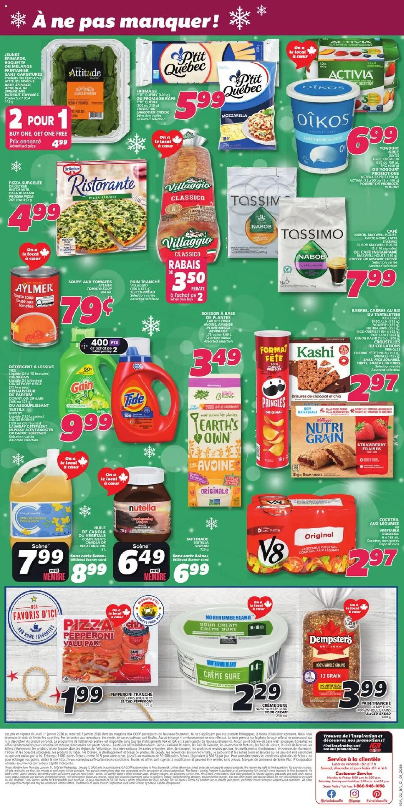 IGA flyer valid from 01.01.2026 | Page: 2 | Products: Chips, Couch, Coffee, Pizza