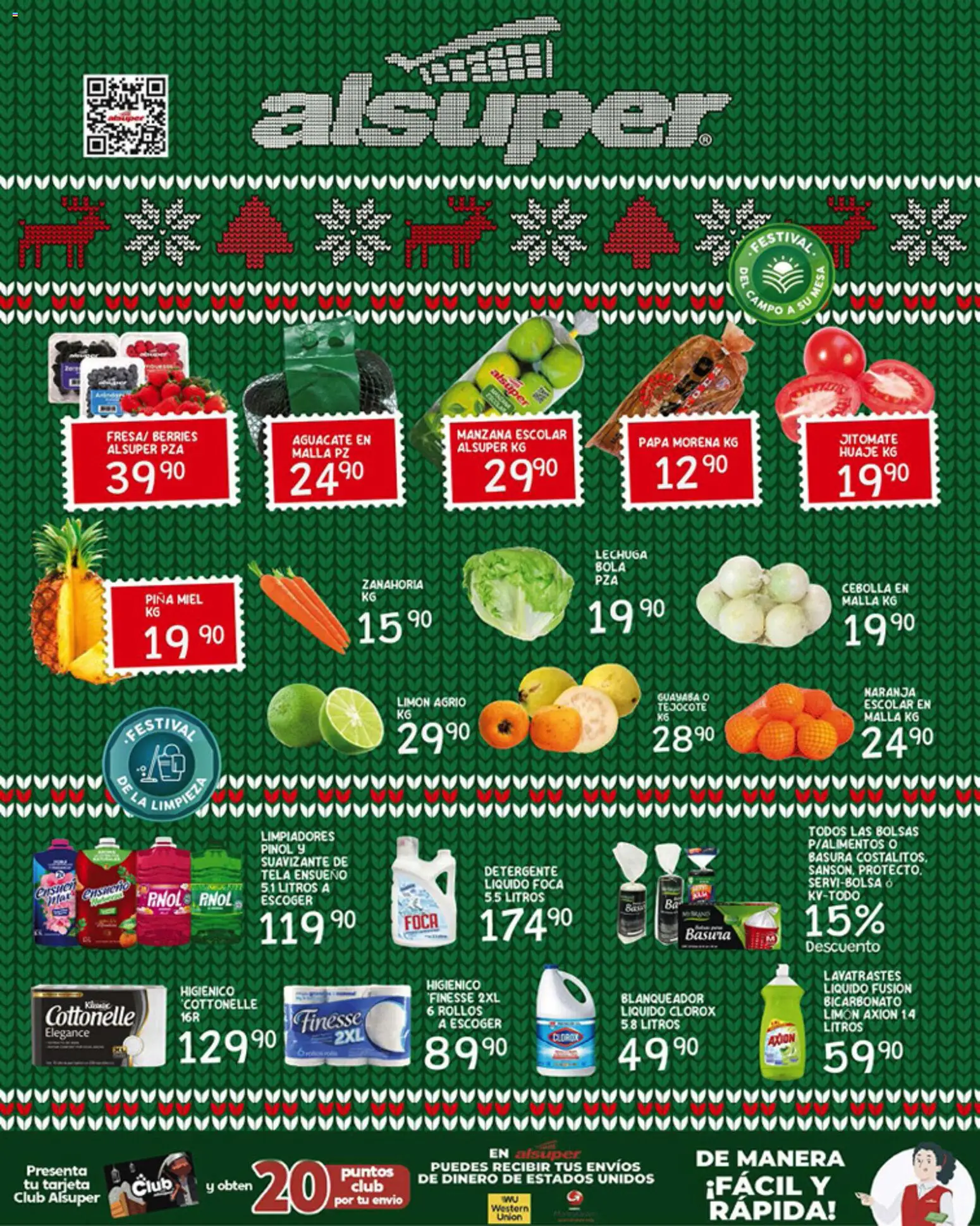 Nuevas ofertas de Alsuper válidas en toda la República Mexicana desde el 23.12.2025. ¡Encuentra las mejores ofertas en Alsuper folleto Zacatecas! | Página: 8 | Productos: Detergente, Limón, Piña, Suavizante