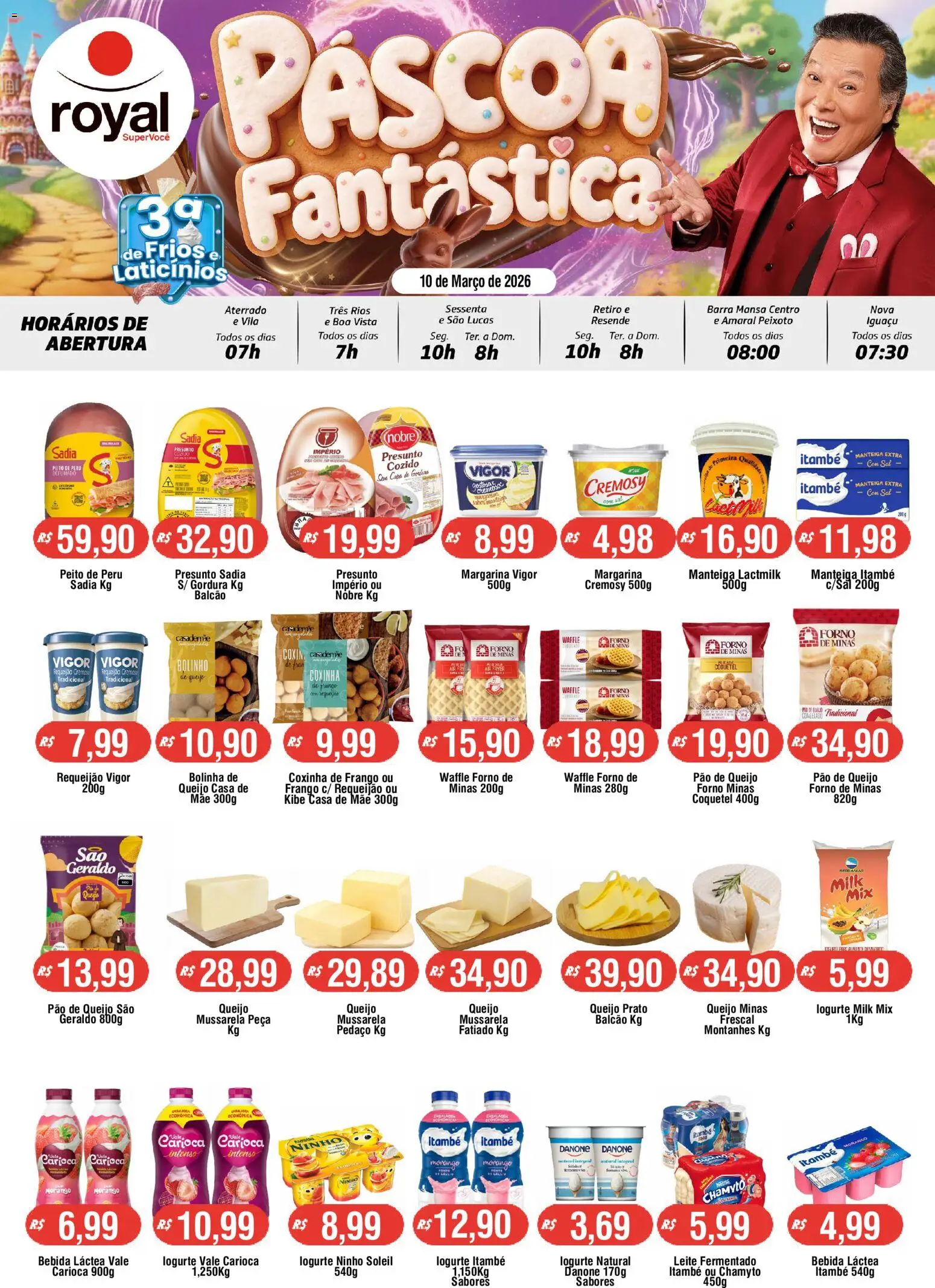 Royal Supermercados Folheto - válido de 10.03.2026 | Página: 1 | Produtos: Manteiga, Pá, Leite fermentado, Margarina