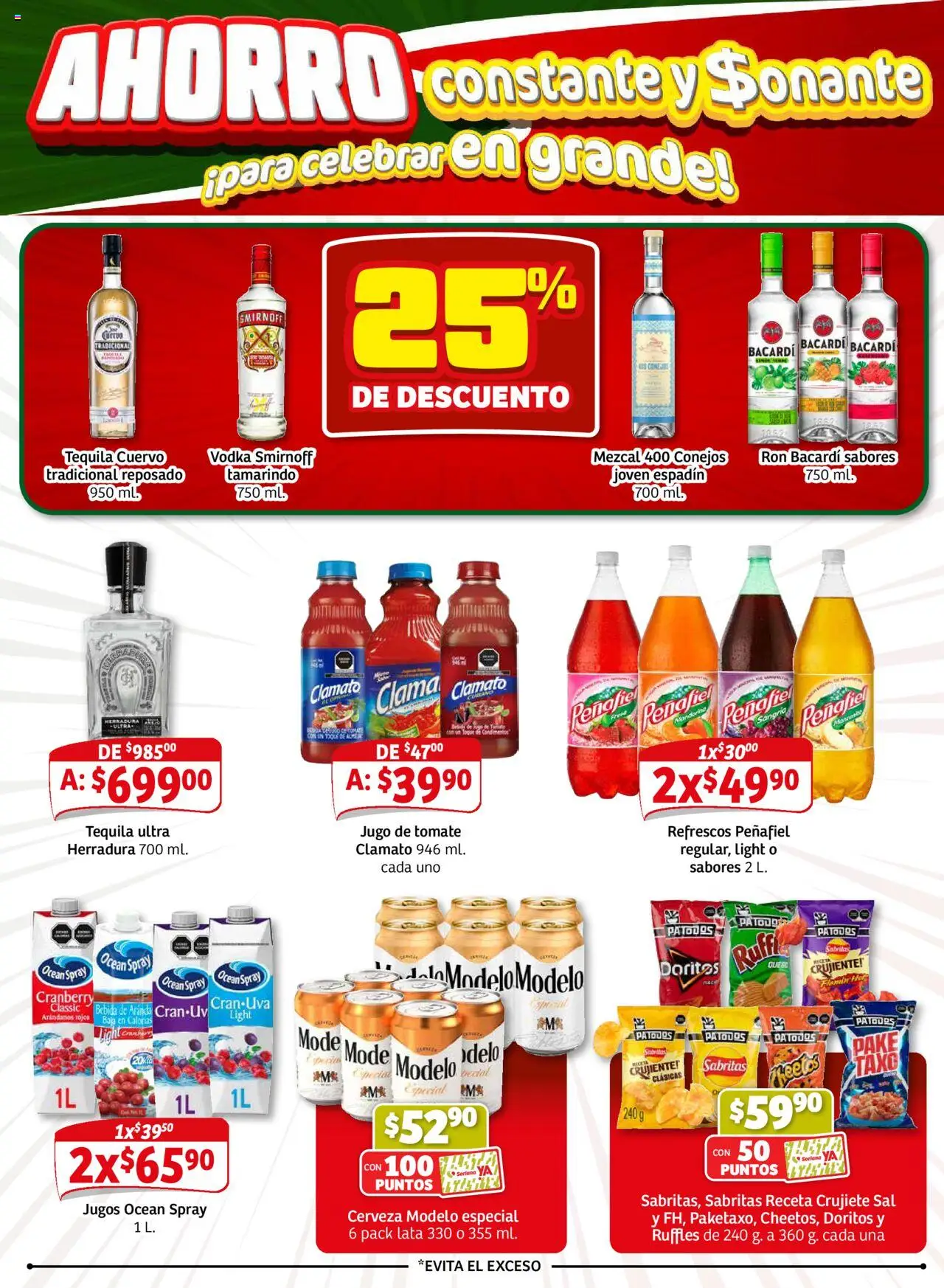 Nuevas ofertas de Soriana válidas en toda la República Mexicana desde el 28.08.2025. ¡Encuentra las mejores ofertas en Soriana - Pesito Valedor Mercado: Ags, Col, Gto, Jal, Mich! | Página: 9 | Productos: Tomate, Arándanos, Cerveza, Vodka