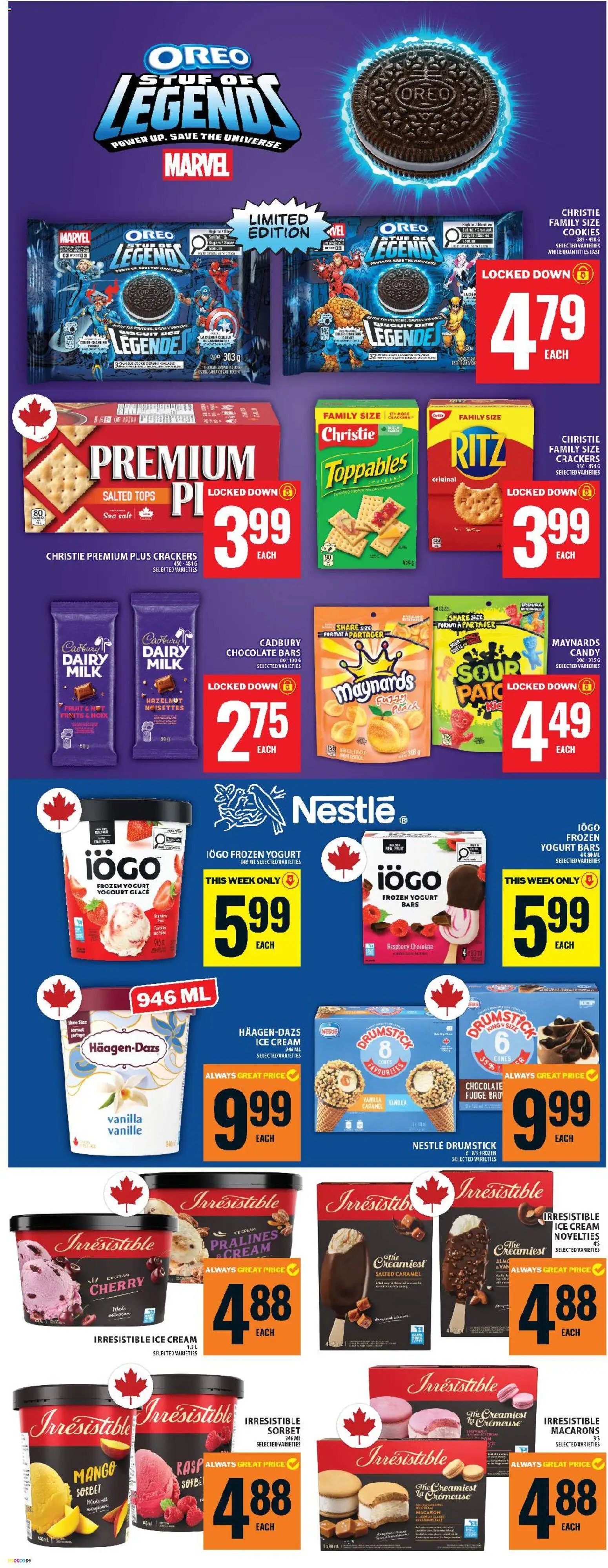 Food Basics flyer valid from 19.02.2026 | Page: 14 | Products: Cream, Cookies, Milk, Chocolate