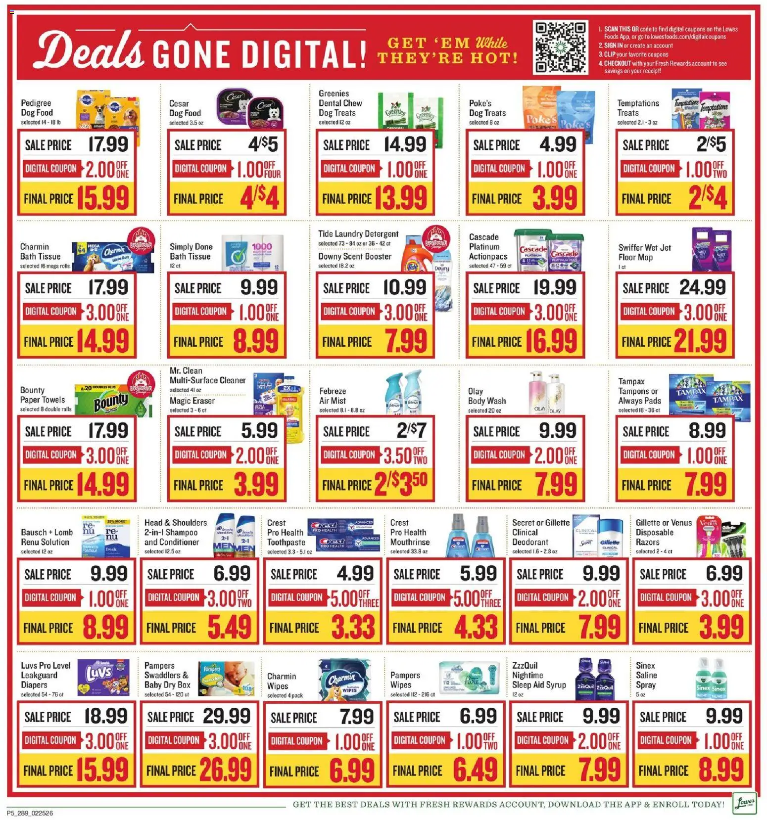 Lowes Foods Weekly Ad - GA - valid from 25.02.2026 | Page: 6 | Products: Shampoo, Detergent, Pads, Tampons