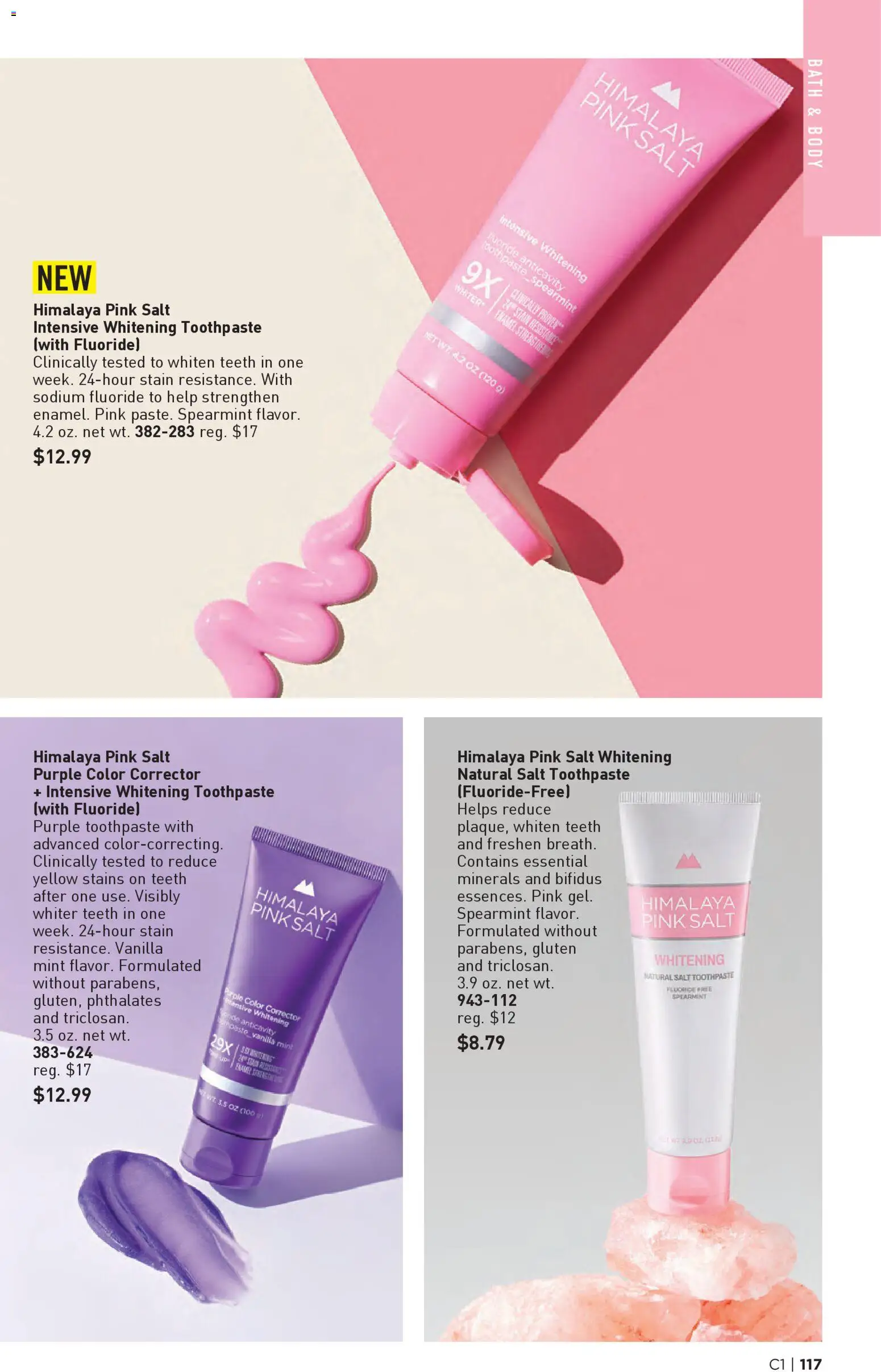 Avon Brochure - valid from 31.12.2025 | Page: 117 | Products: Bath, Toothpaste, Salt