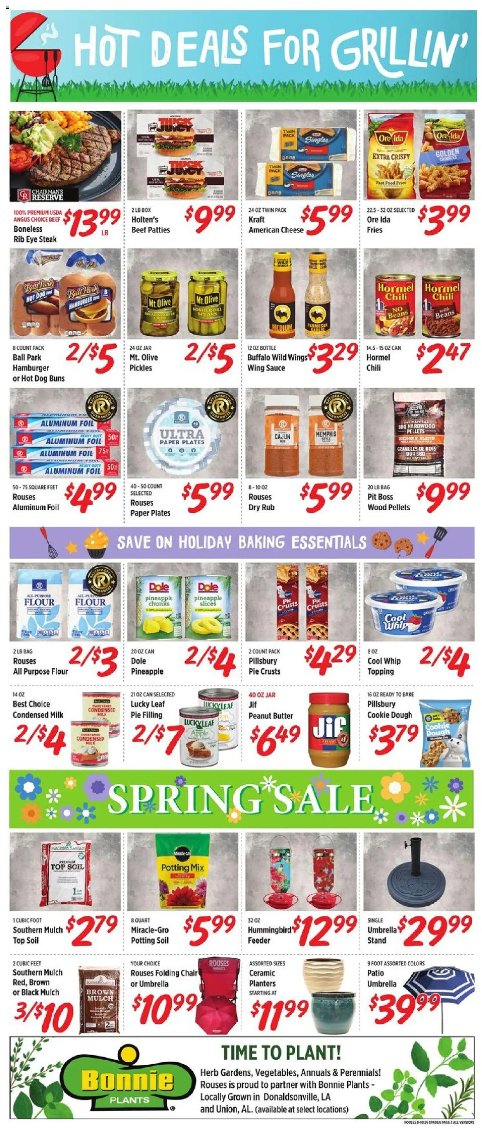 Rouses Weekly Ad - valid from 01.04.2026 | Page: 6 | Products: Box, Pineapple, Umbrella, Bag