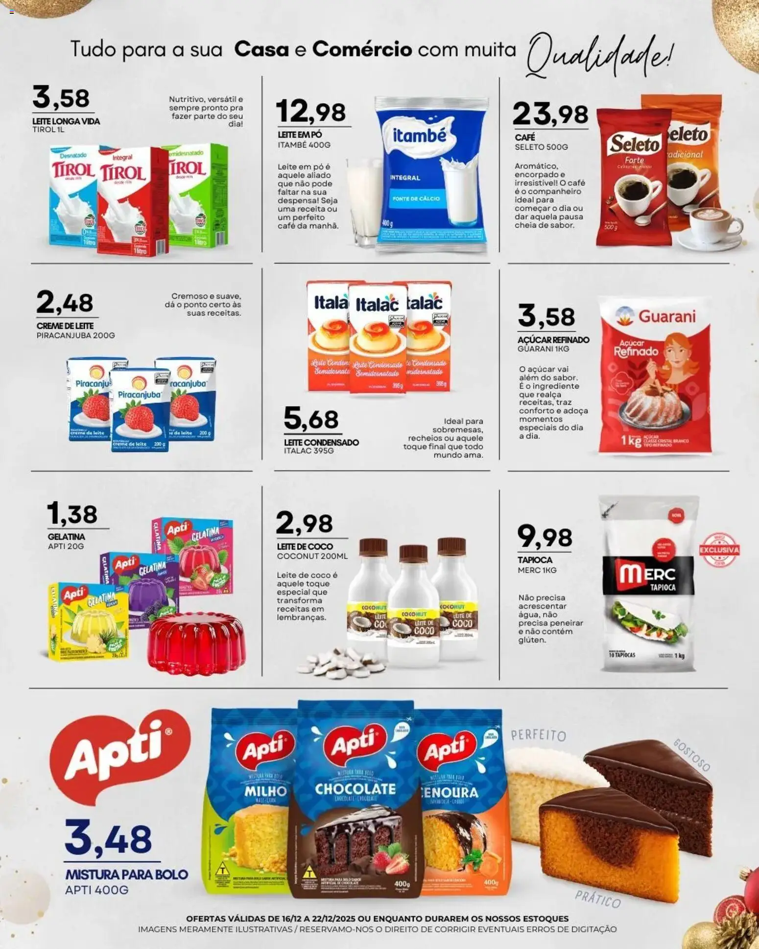 Mercadão Atacadista Folheto - válido de 16.12.2025 | Página: 7 | Produtos: Pó, Leite, Açúcar, Leite de coco