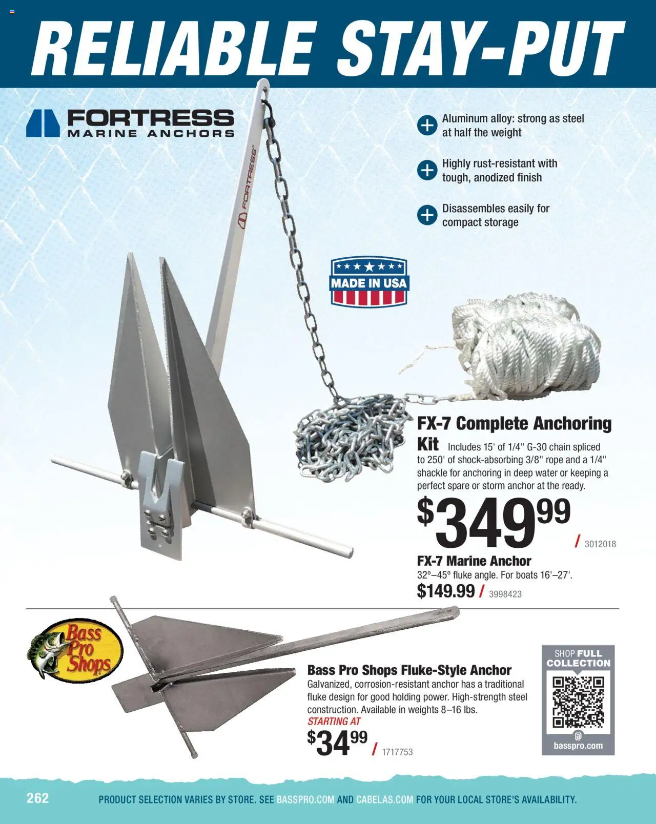 Cabela's Saltwater Specialist 25 - valid from 01.01.2025 | Page: 262 | Products: Anchor, Water, Weight