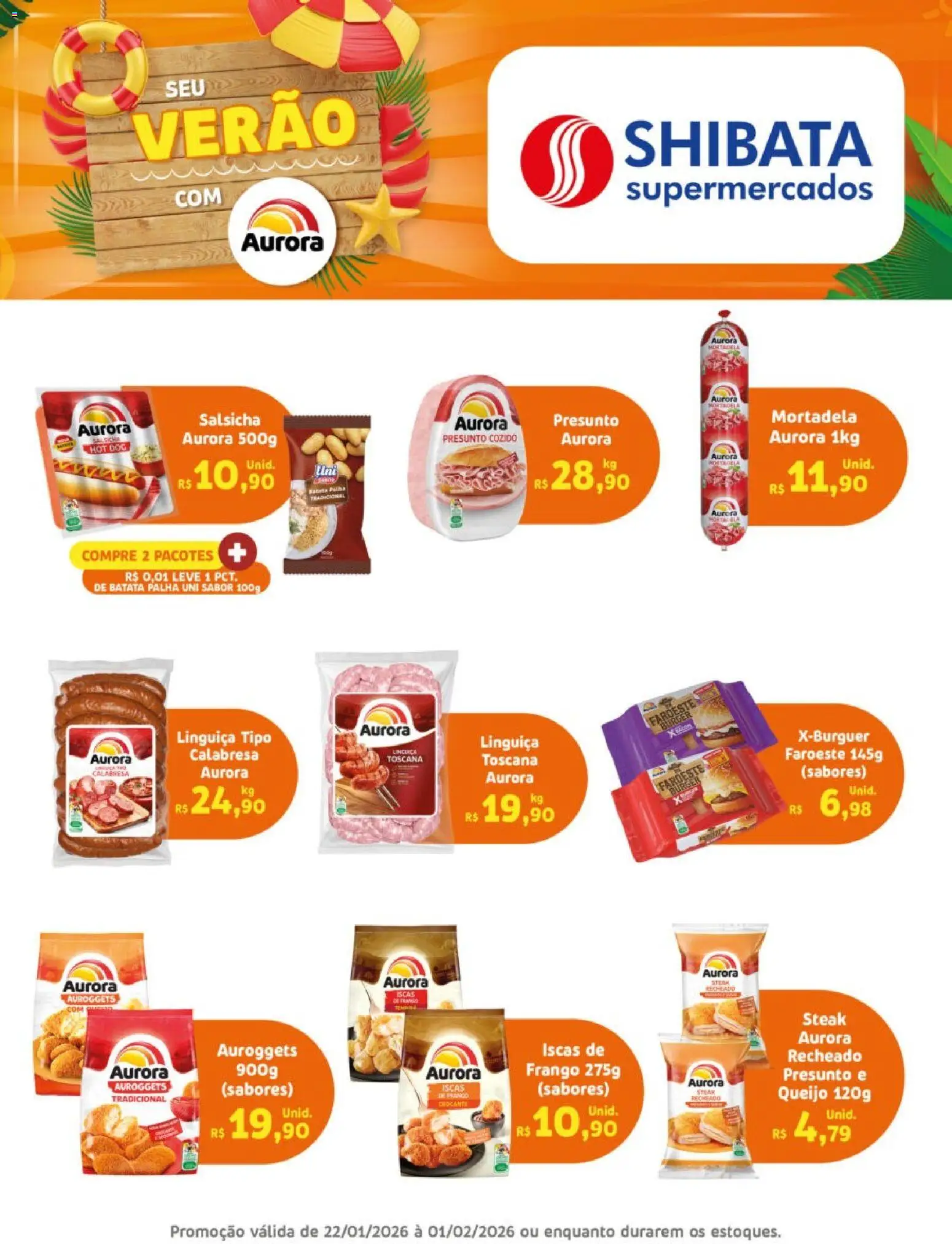 Shibata Folheto - válido de 22.01.2026 | Página: 1 | Produtos: Queijo, Batata palha, Batata, Frango