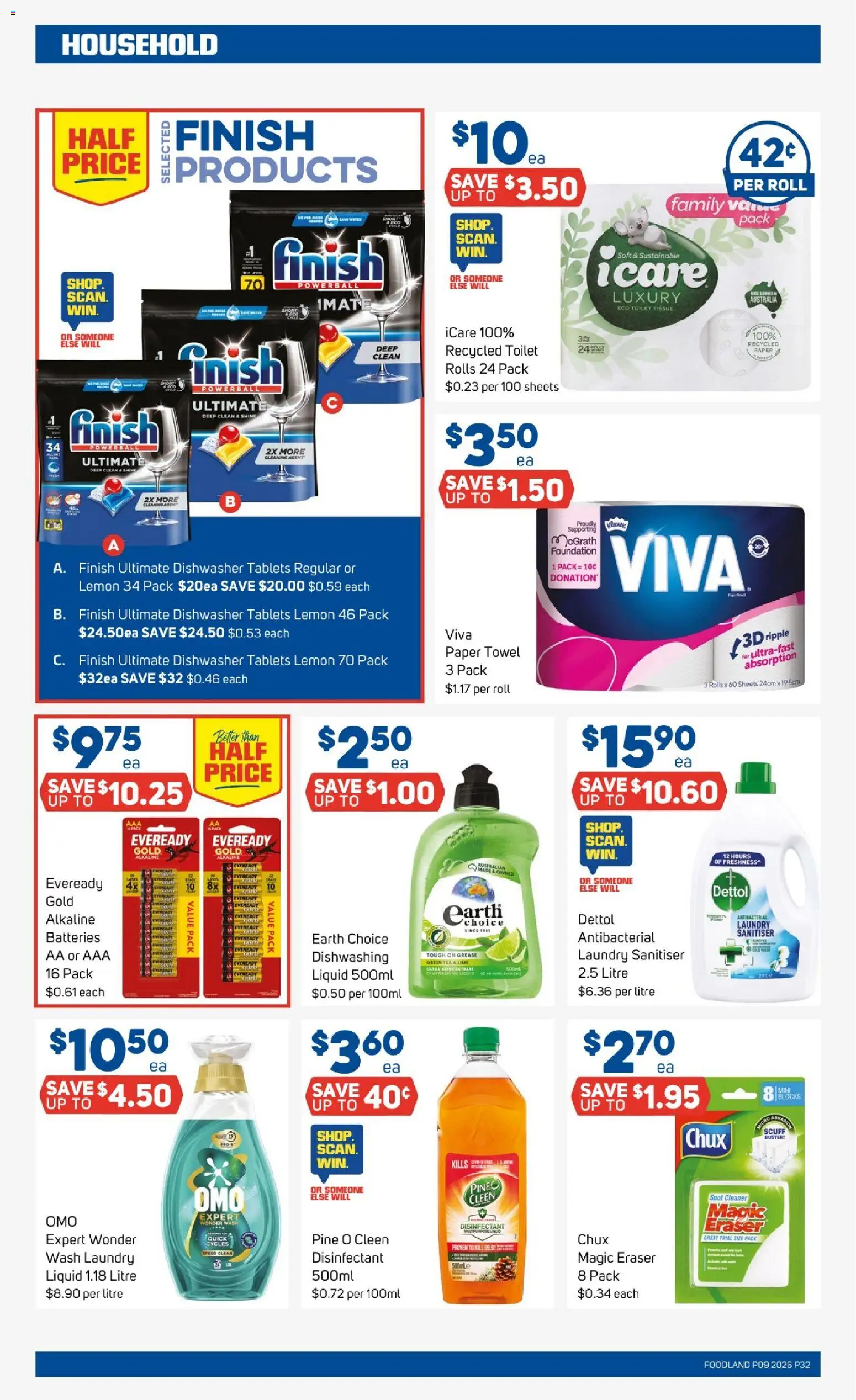 Foodland catalogue - valid from 25.02.2026 | Page: 32 | Products: Lemon, Foundation, Dishwasher, Tablets