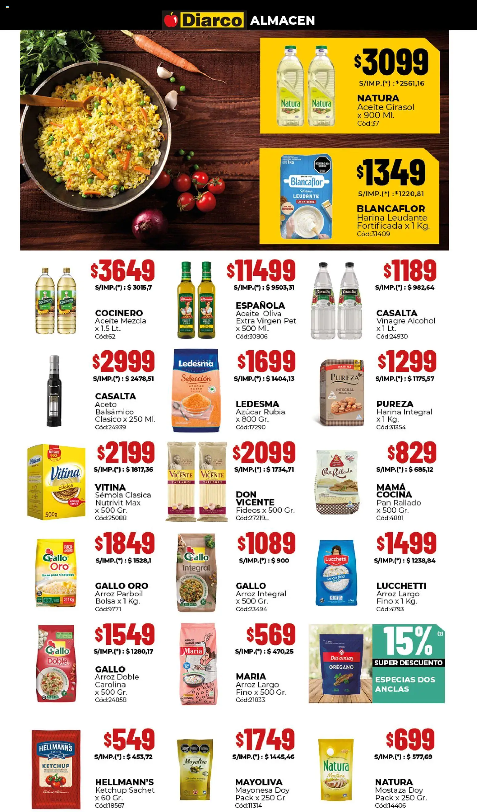 Diarco ofertas │ válido desde el 02.03.2026 | Página: 2 | Productos: Cocina, Aceto, Arroz, Fideos